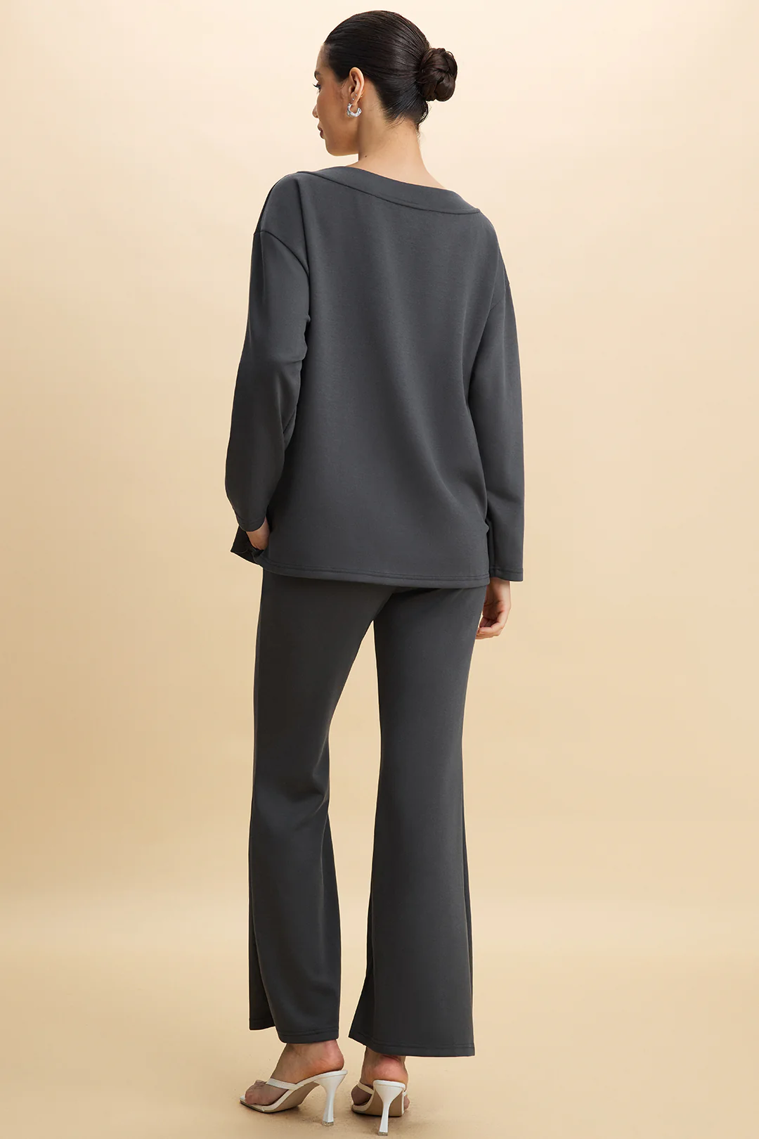 Knit Round Neck Long-Sleeve Top