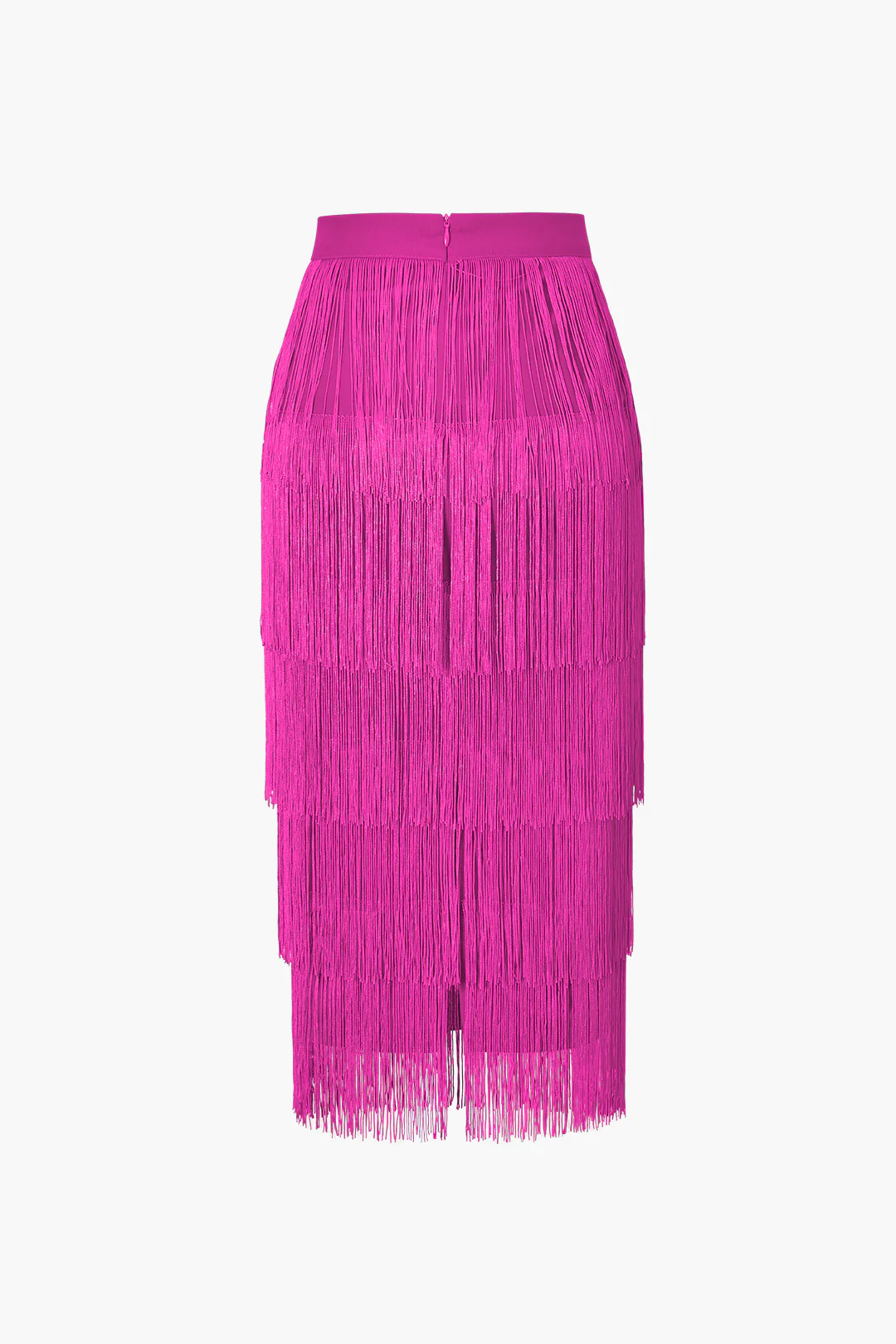 Tiered Fringed Midi Skirt