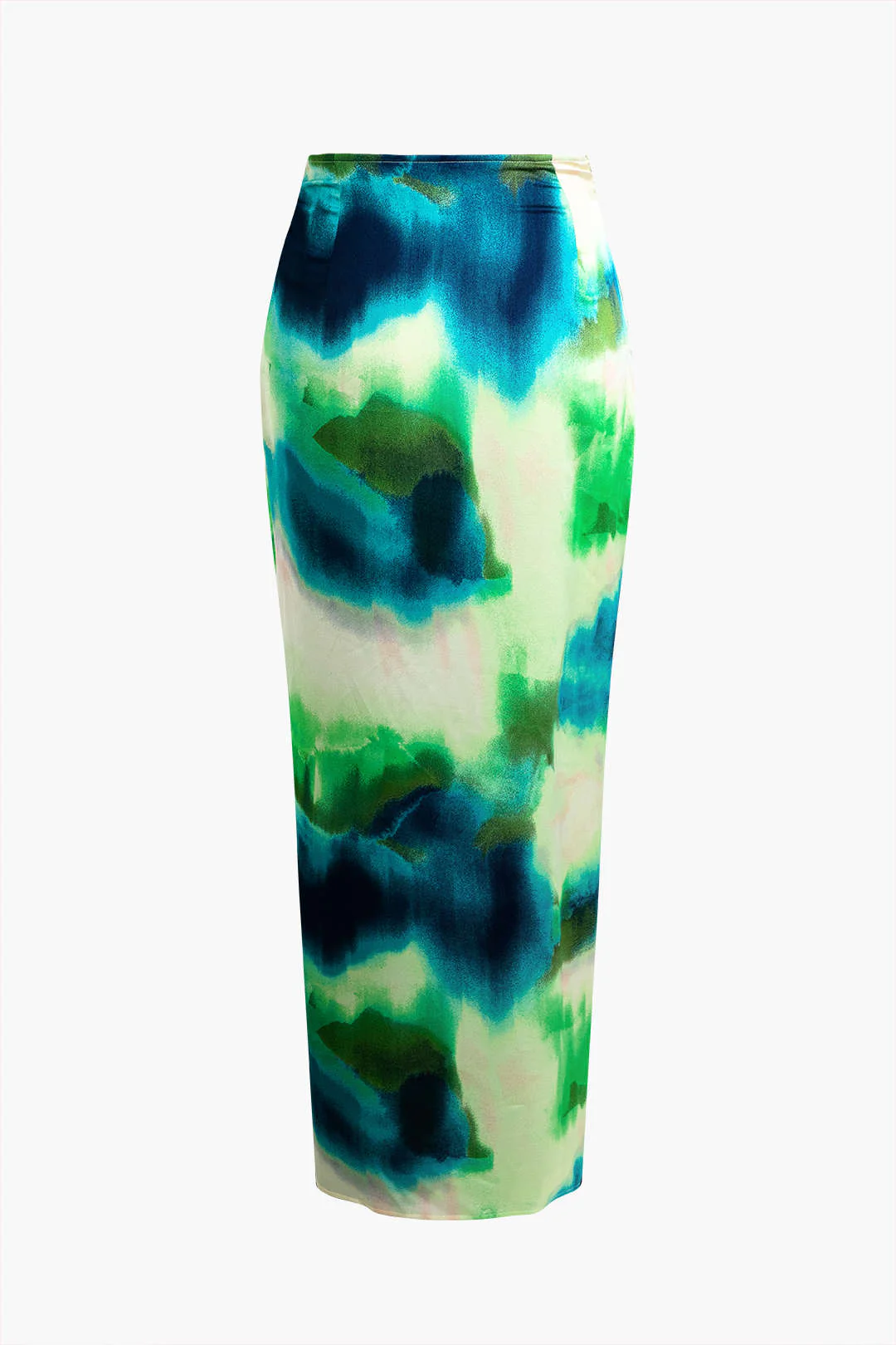 Tie Dye Twisted Split Mid-Length Skirt