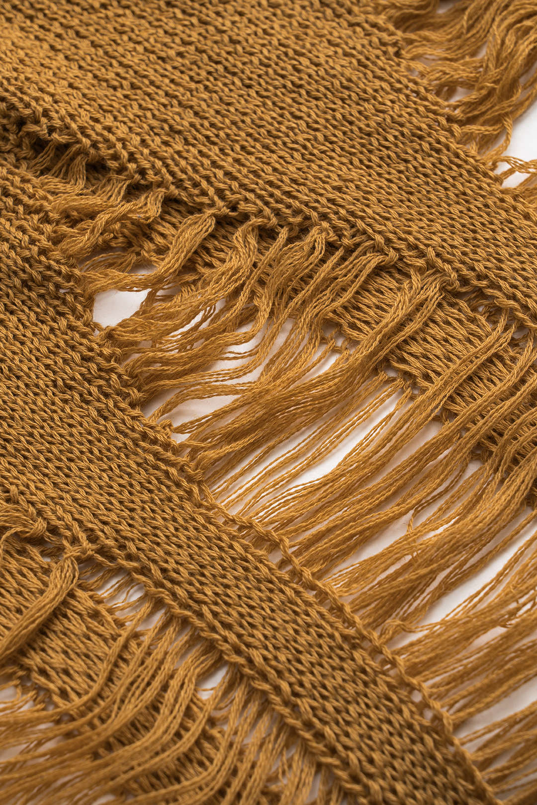 Plus Size Knit Distressed Ladder Skirt