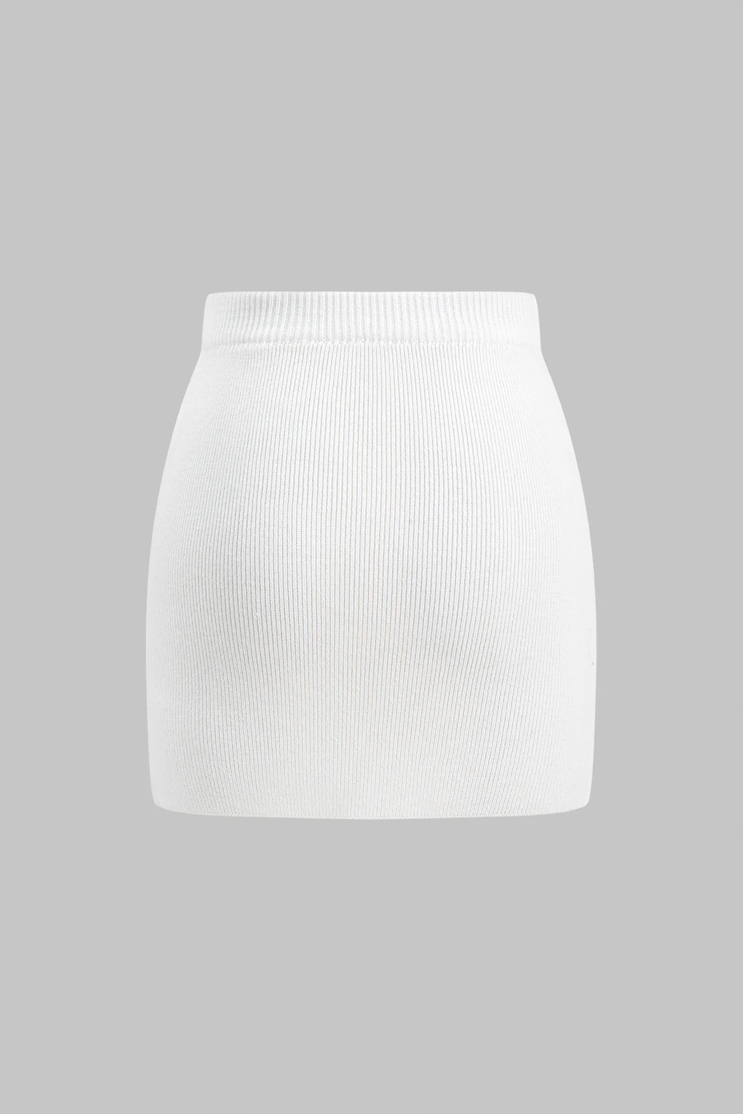Simple Solid Knit Mini Skirt