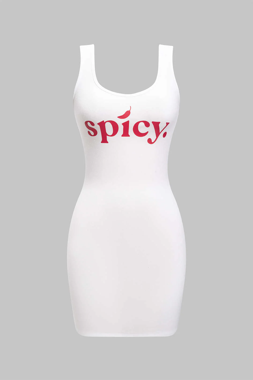 Letter Print Sleeveless Mini Dress