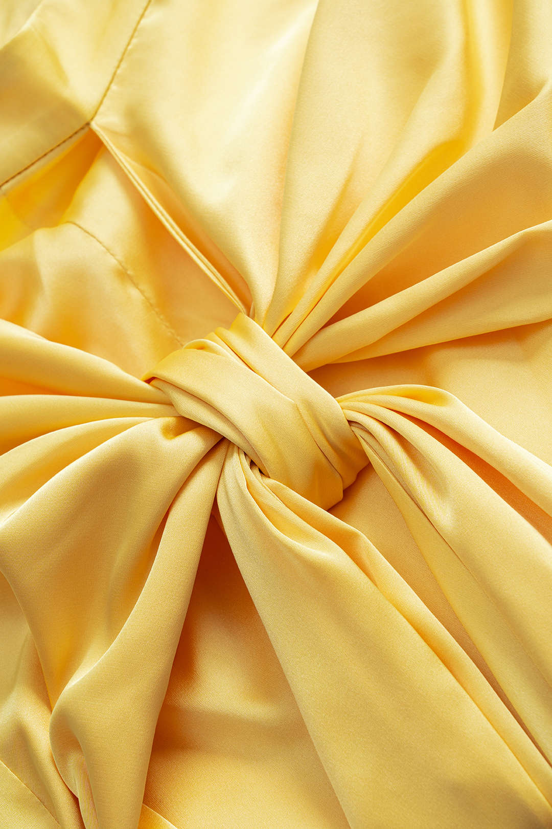 Ombre Print Satin Ruched Tie-Front Zippered Skirt