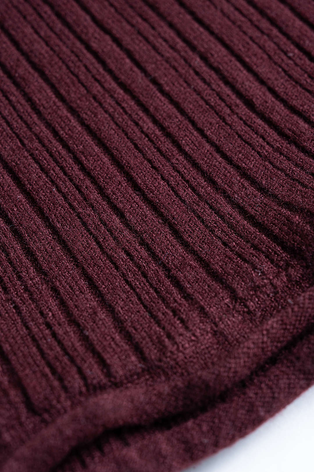 Knit Round Neck Tie-Back Scalloped Edge Long-Sleeve Dress