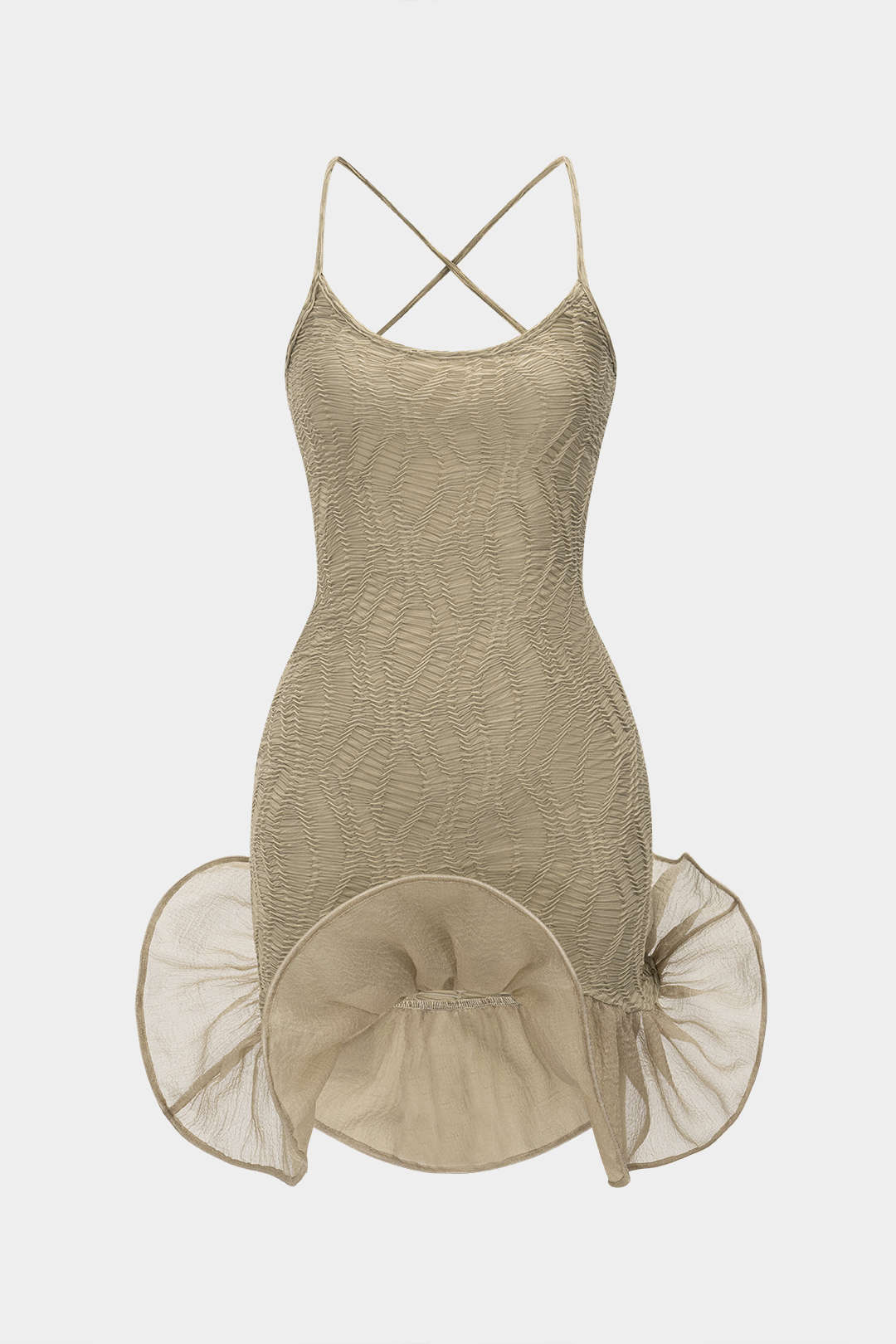 Sleeveless Ruched Patchwork Short Dress