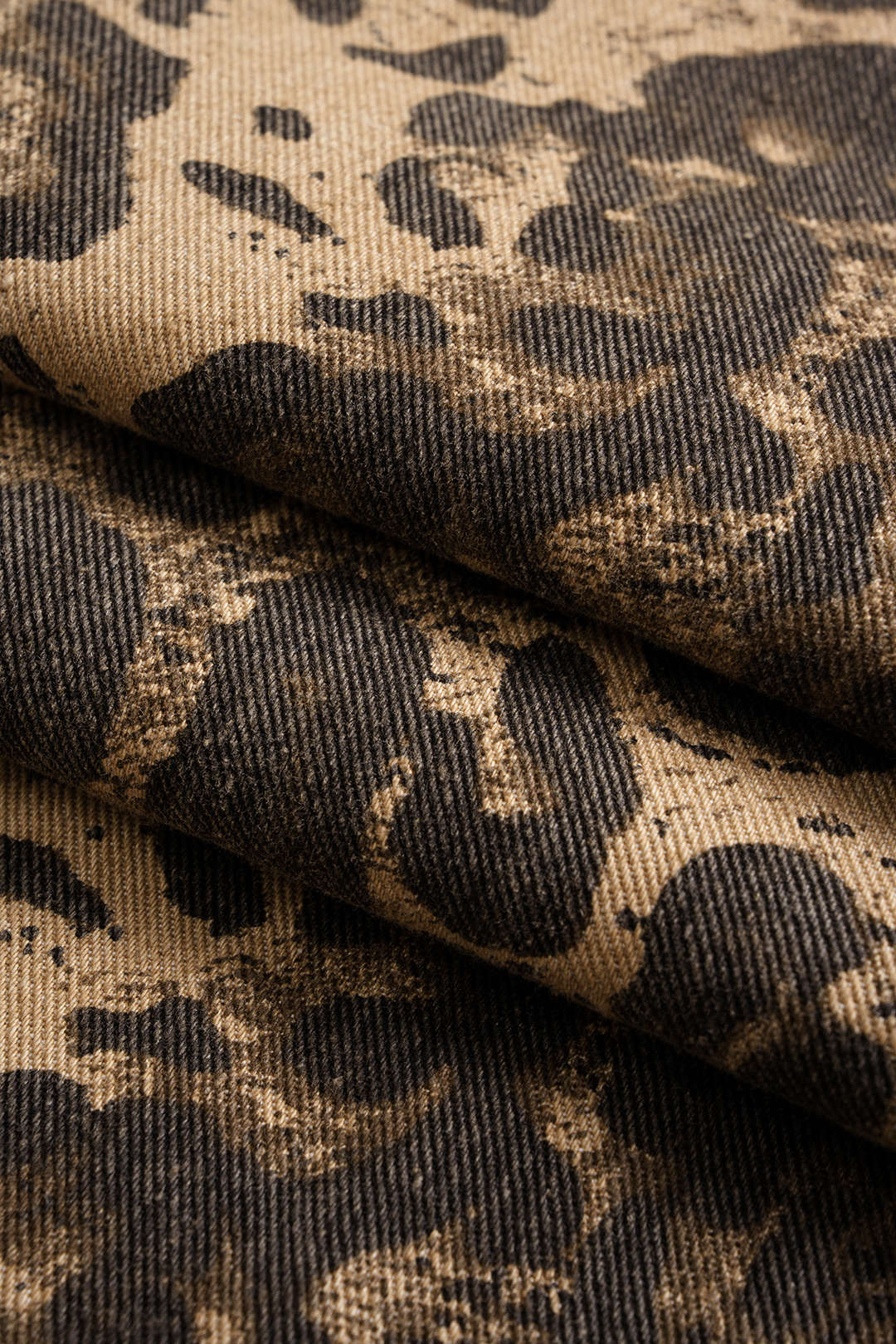 Leopard Print Denim Button Fake Pockets Tank Top