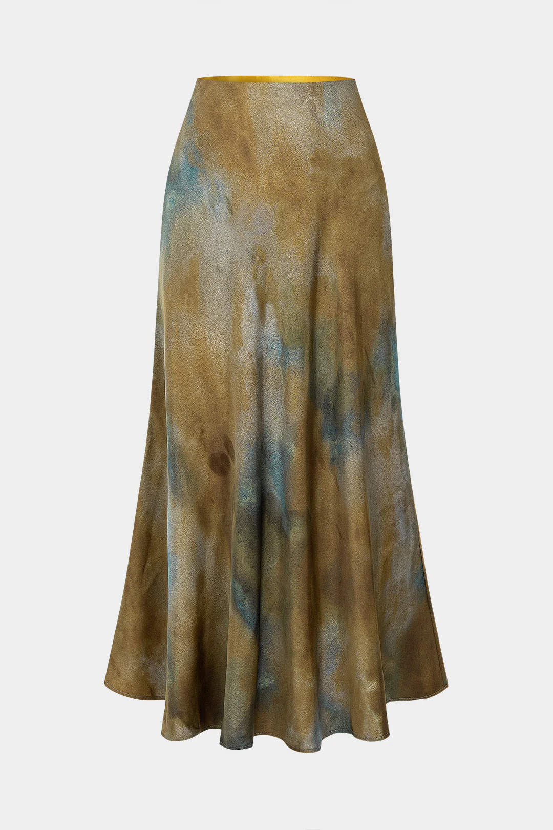 Tie Dye Printed Satin Skirt