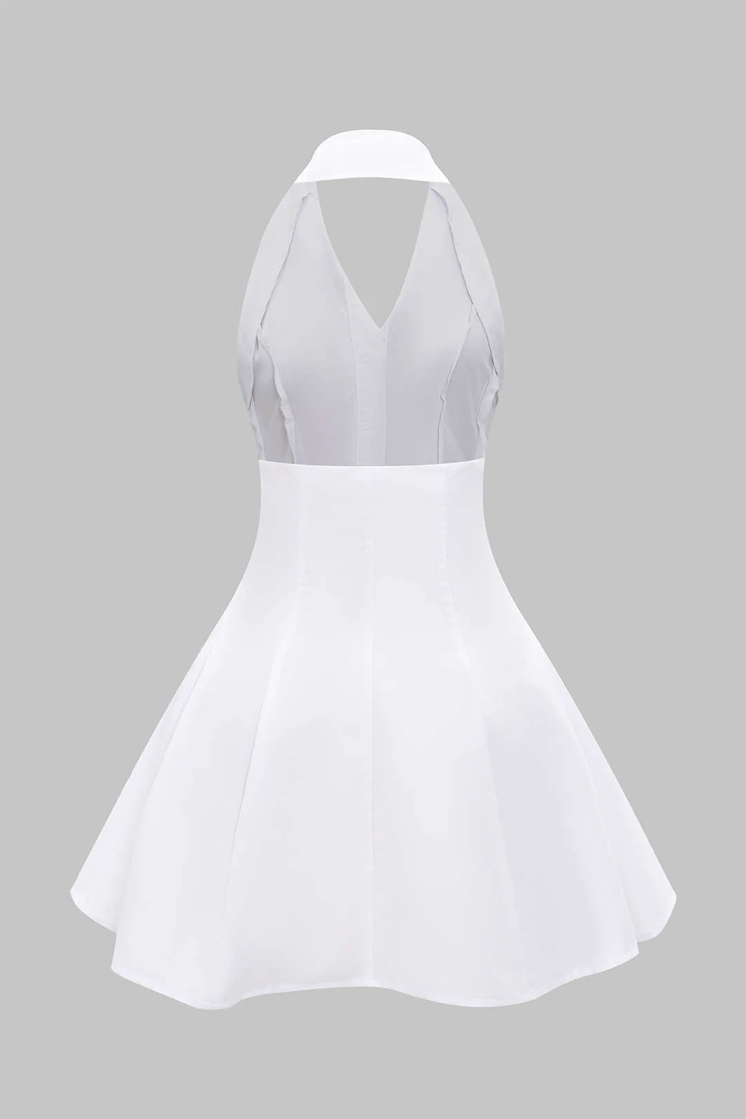 Metallic Button Sleeveless Short Dress