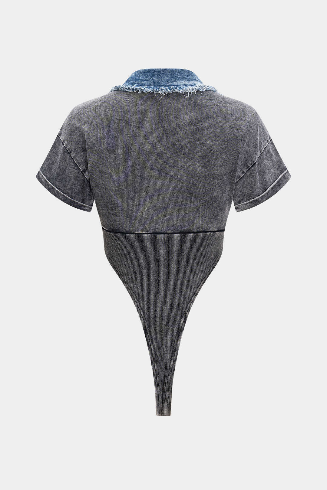 Patchwork Bodysuit and Skirt Ensemble