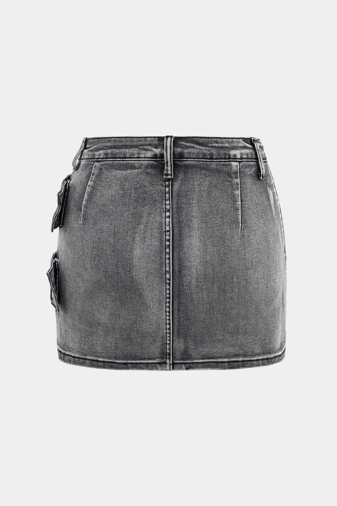 Metallic Decorated Denim Skirt