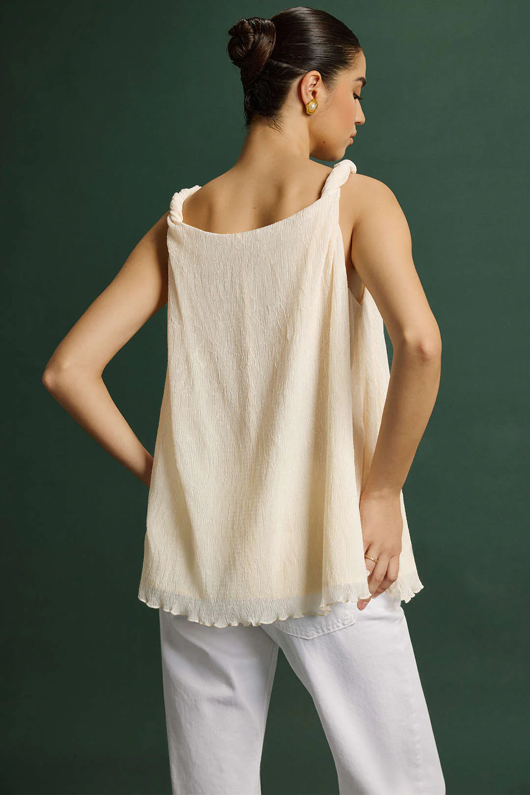Twisted Knot Irregular Hem Camisole Top