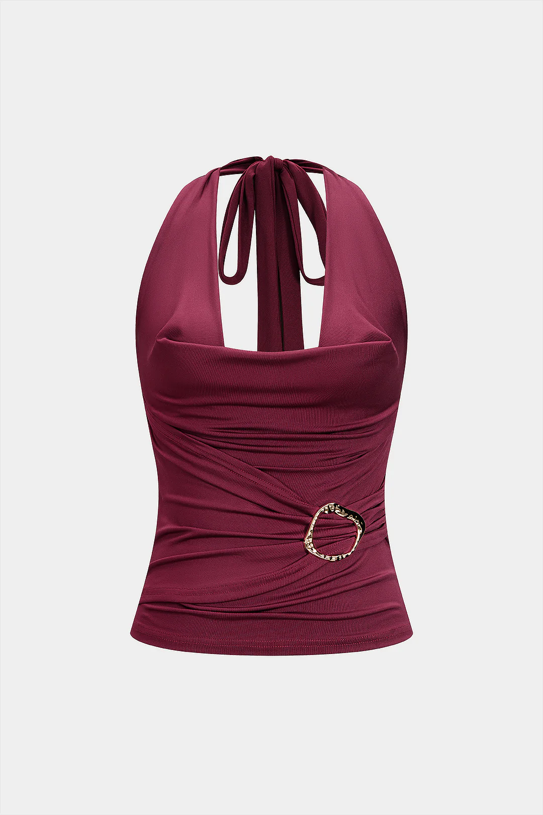 Halter Neck Tie-Up Backless Cami Top