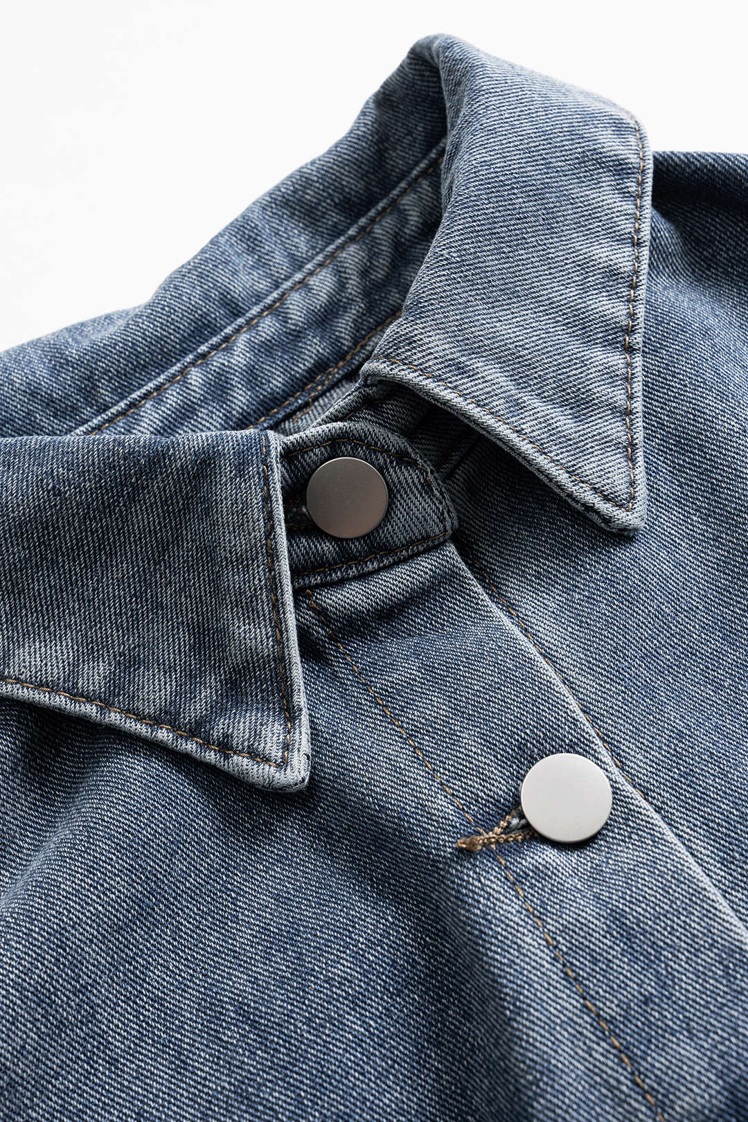 Denim Washed Button Long-Sleeve Shirt
