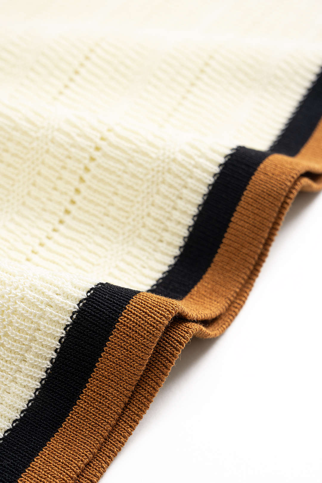 Knit Contrast Button Short Sleeve Shirt and Skirt Ensemble