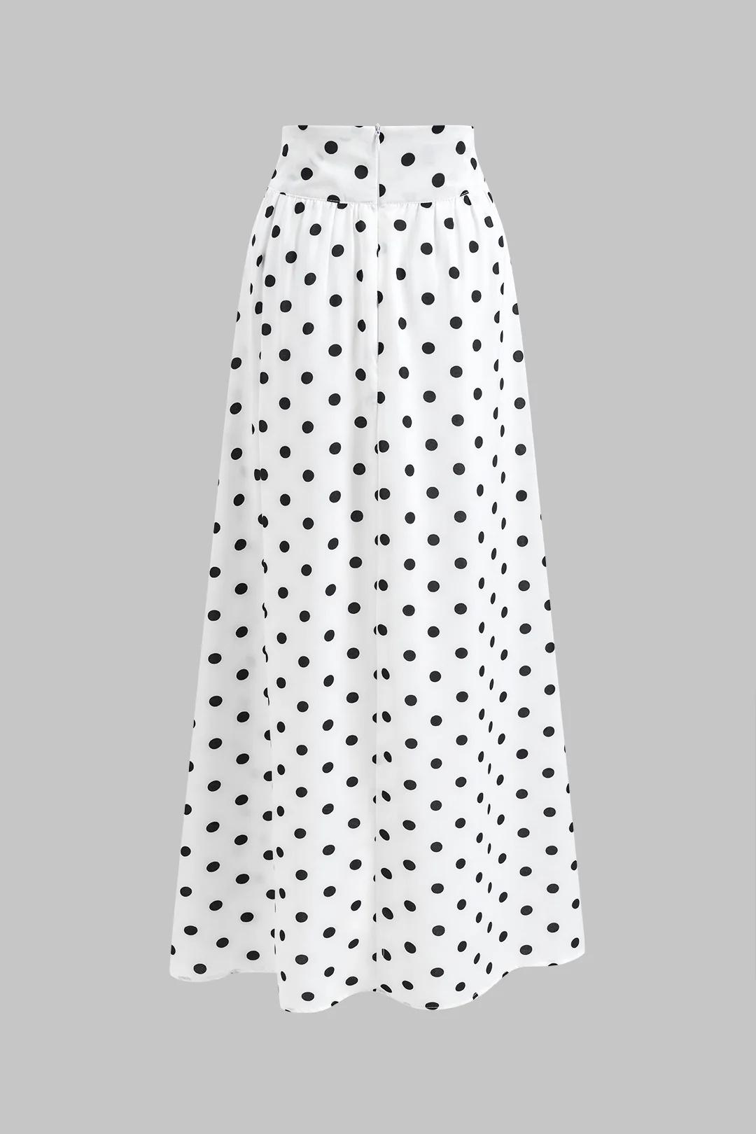 Polka Dots Print Ruched Top And Skirt Set