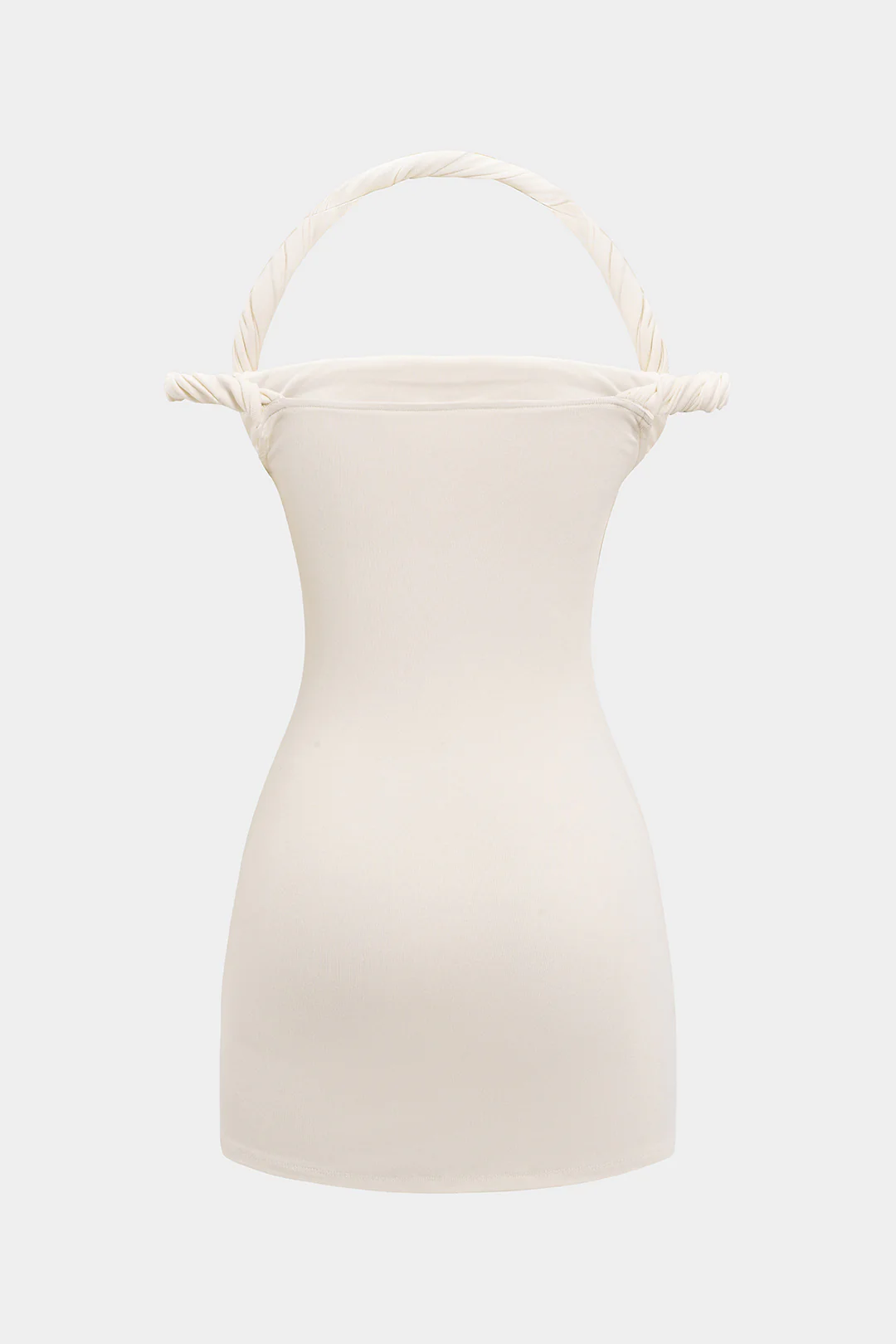 Braided Twist Halter Neck Mini Dress