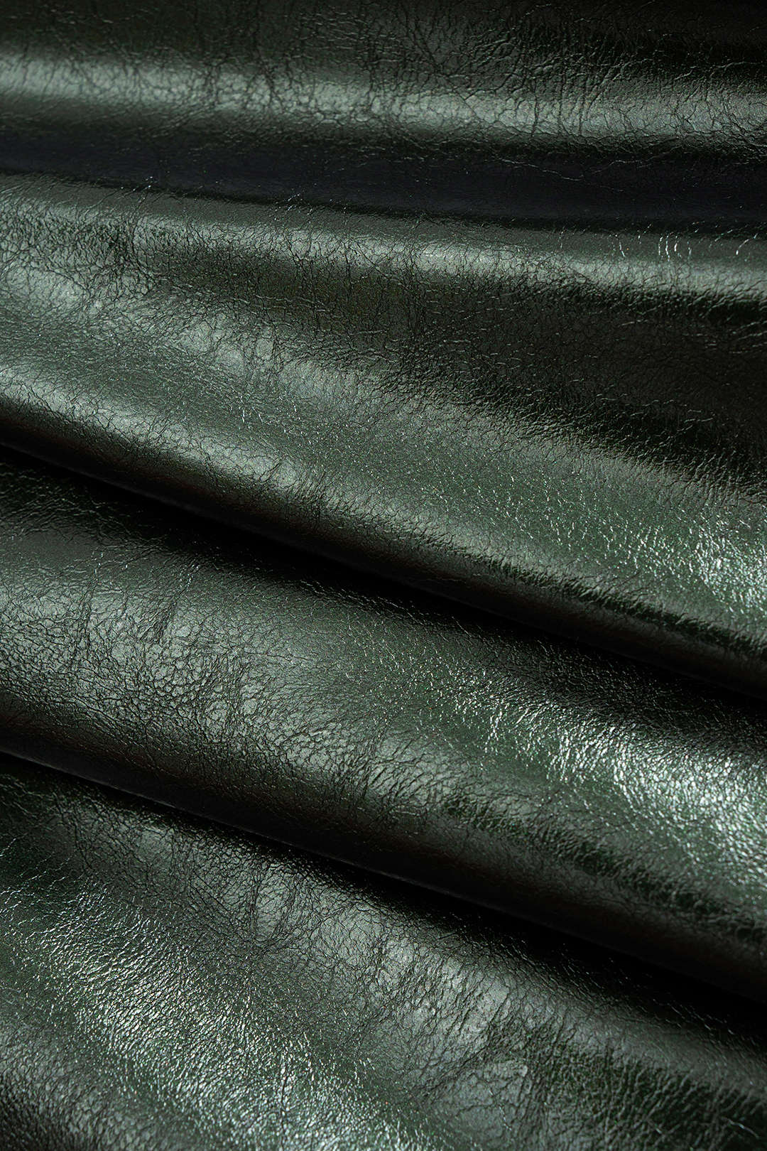 Faux Leather High Waist Ruched Asymmetrical Skirt