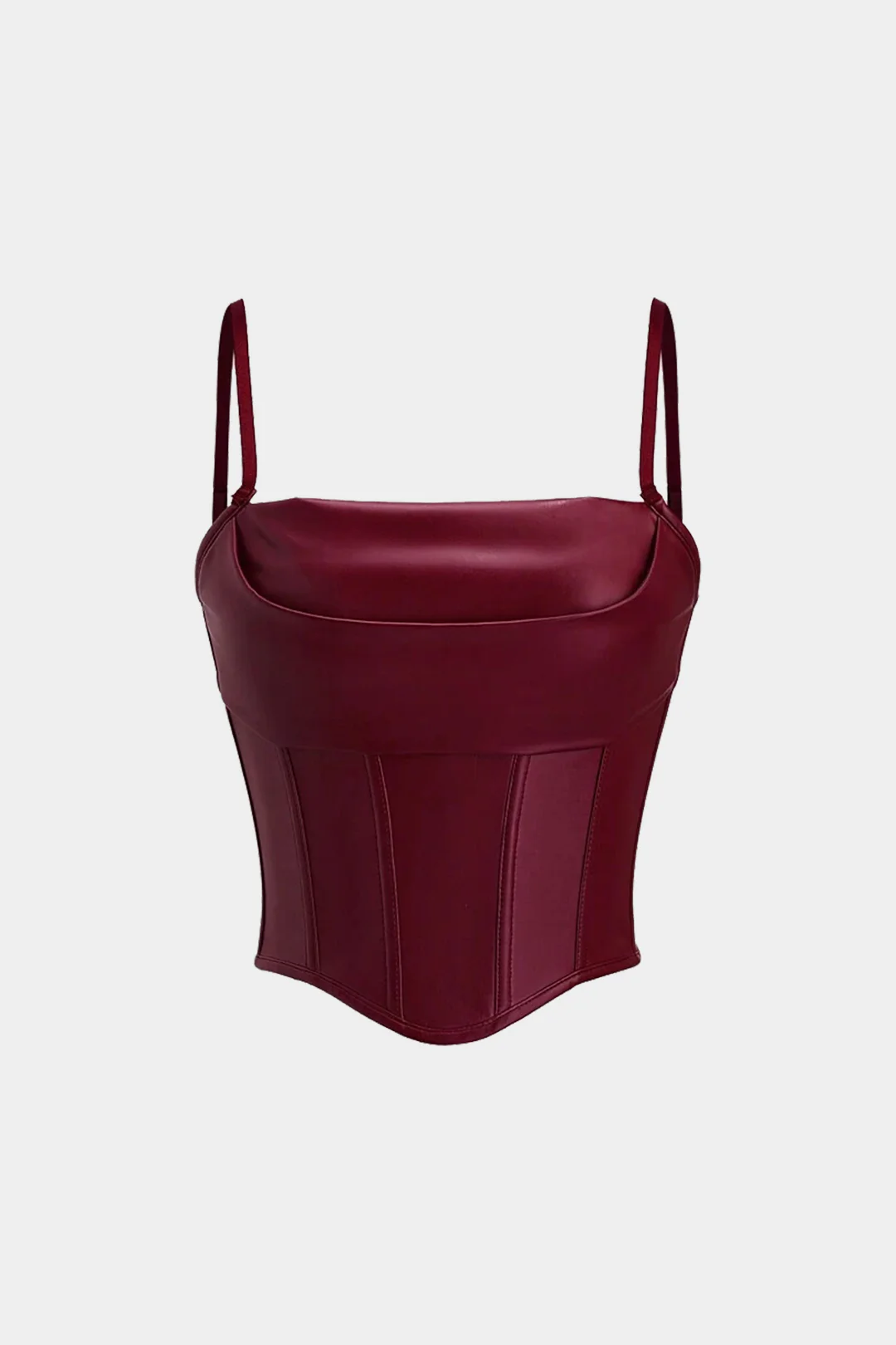 Faux Leather Tie-Back Cami Top