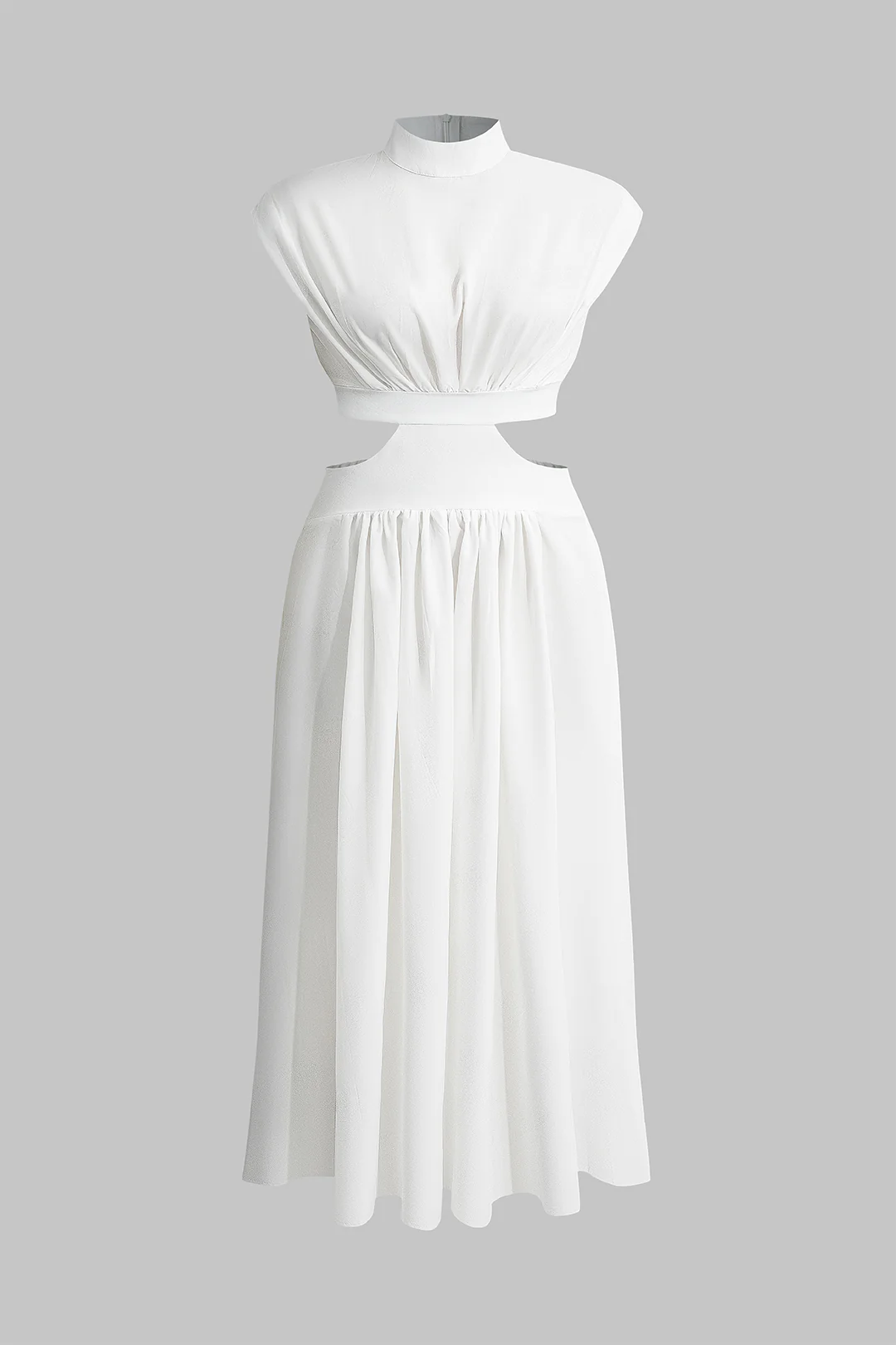 Plus Size Cut-Out Zipper Sleeveless Long Dress