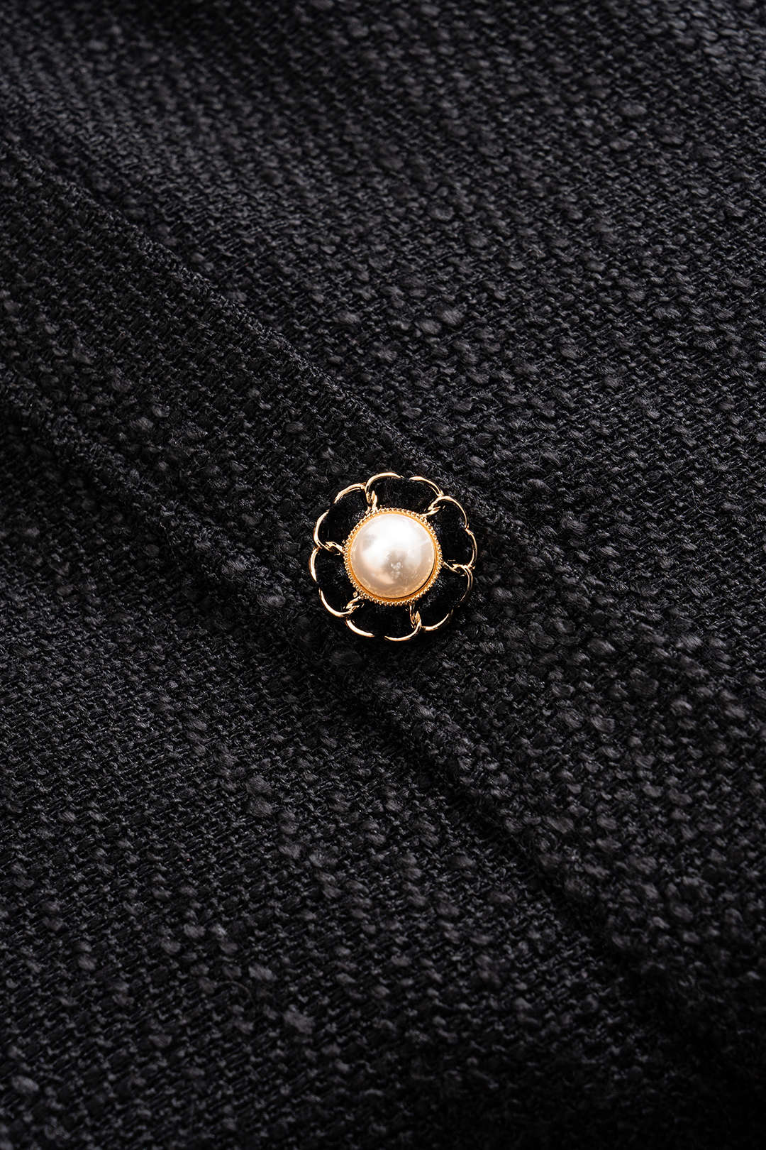 Texture Button Zipper Sleeveless Mini Dress