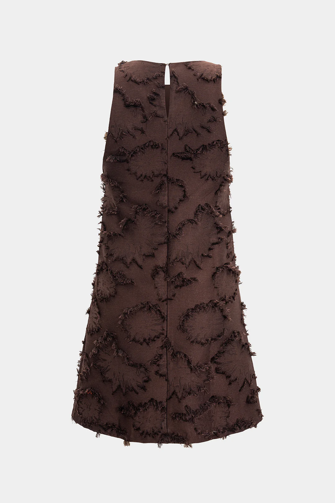 Knit Fringe Trim Sleeveless Dress