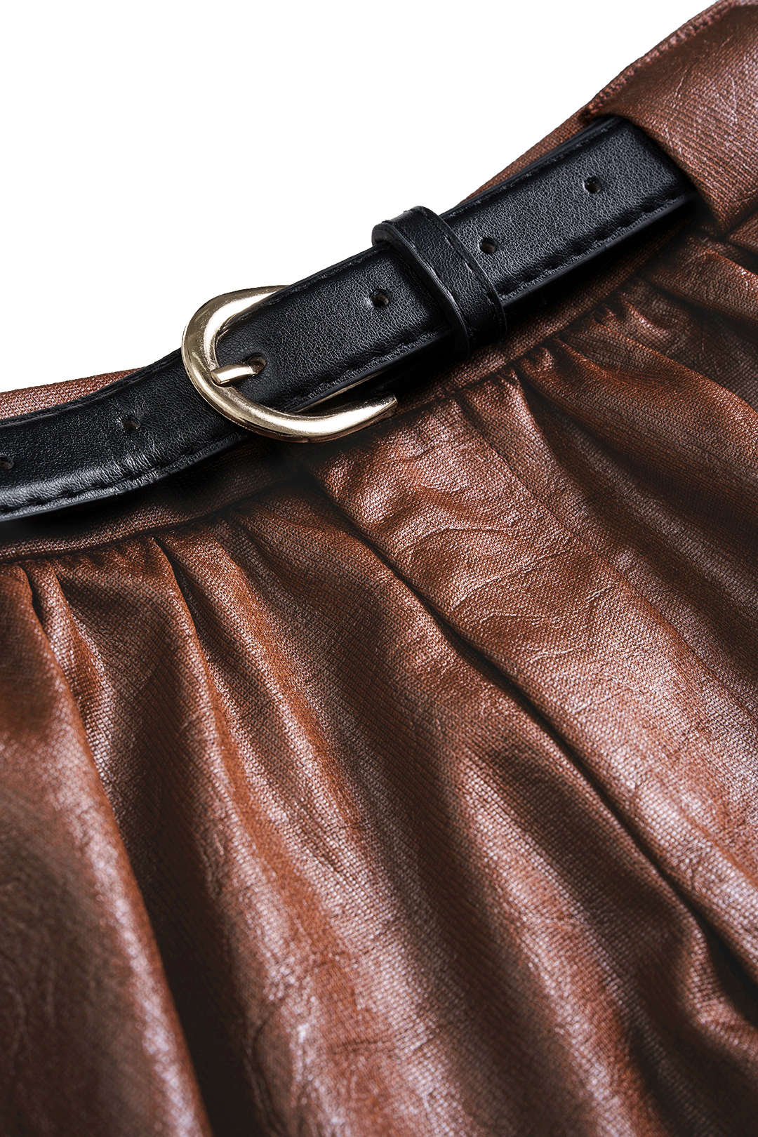 Ruched Belted Puff Shorts