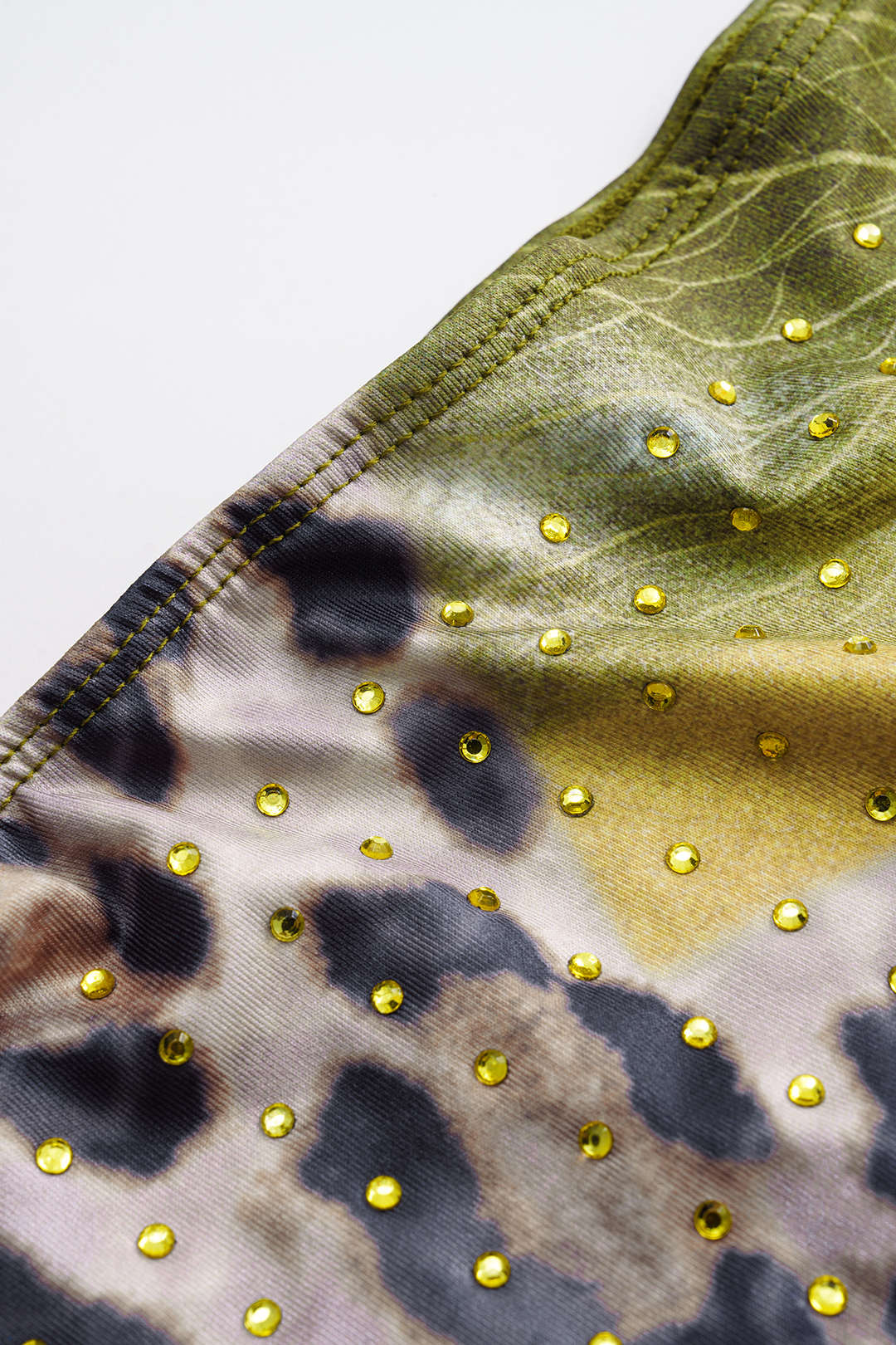 Leopard Print Riveted Skirt