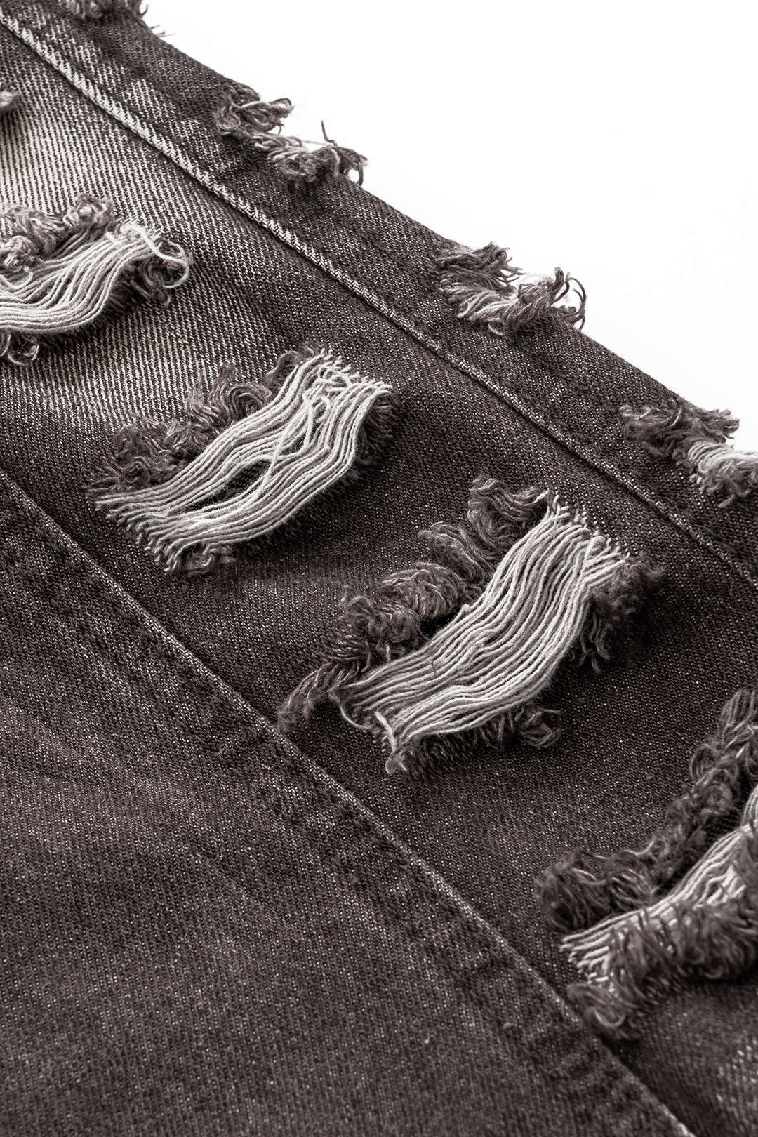 Denim Distressed Hollow Out Jeans