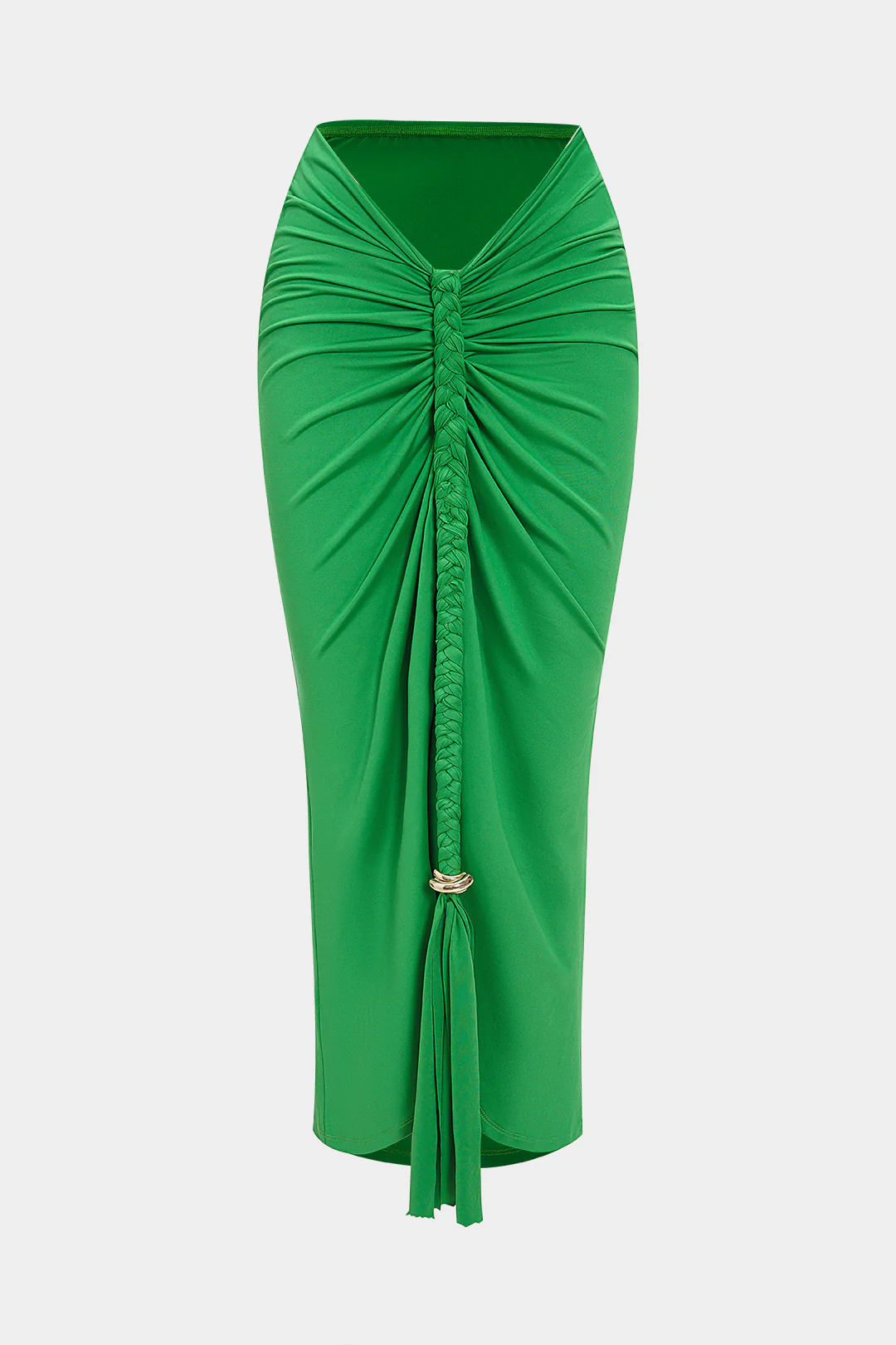 Metallic Braided Ruched Decorative Skirt