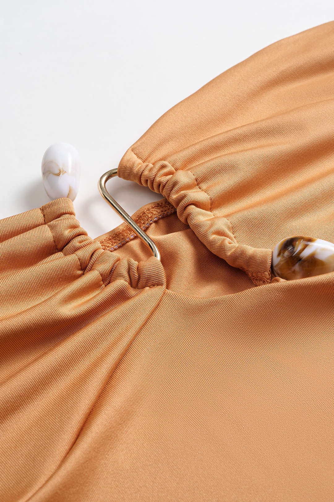 Metallic Kontted Ruched Strapless Tube Top