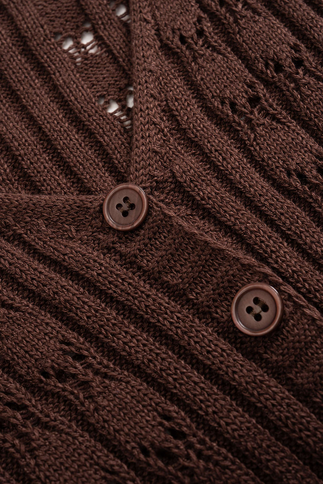 Knit Cut Out Button Ruffle Short Sleeve Dress