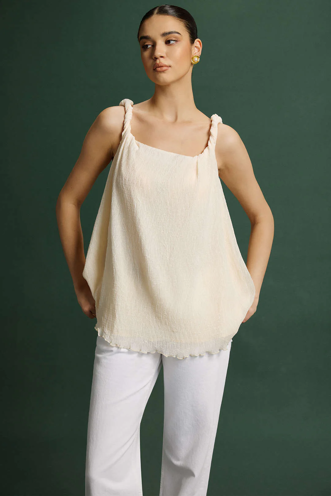 Twisted Knot Irregular Hem Camisole Top