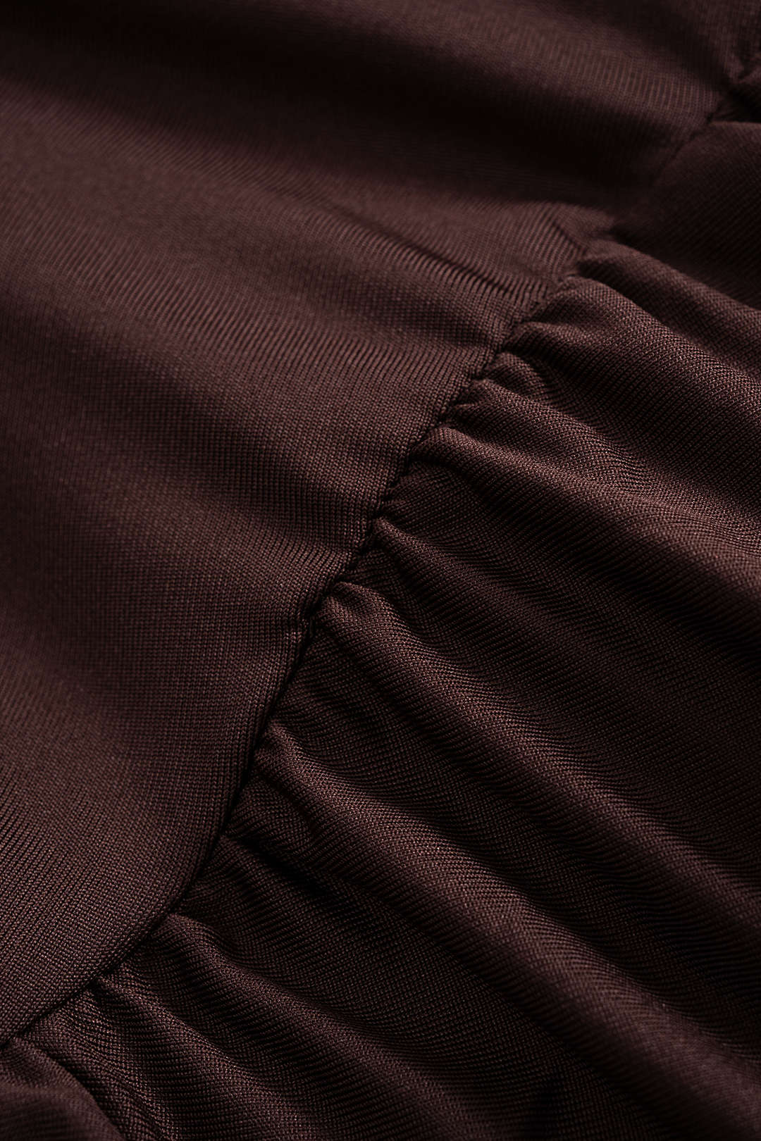 Crossed Ruched Long Sleeve and Tie-Up Skirt Outfit Set