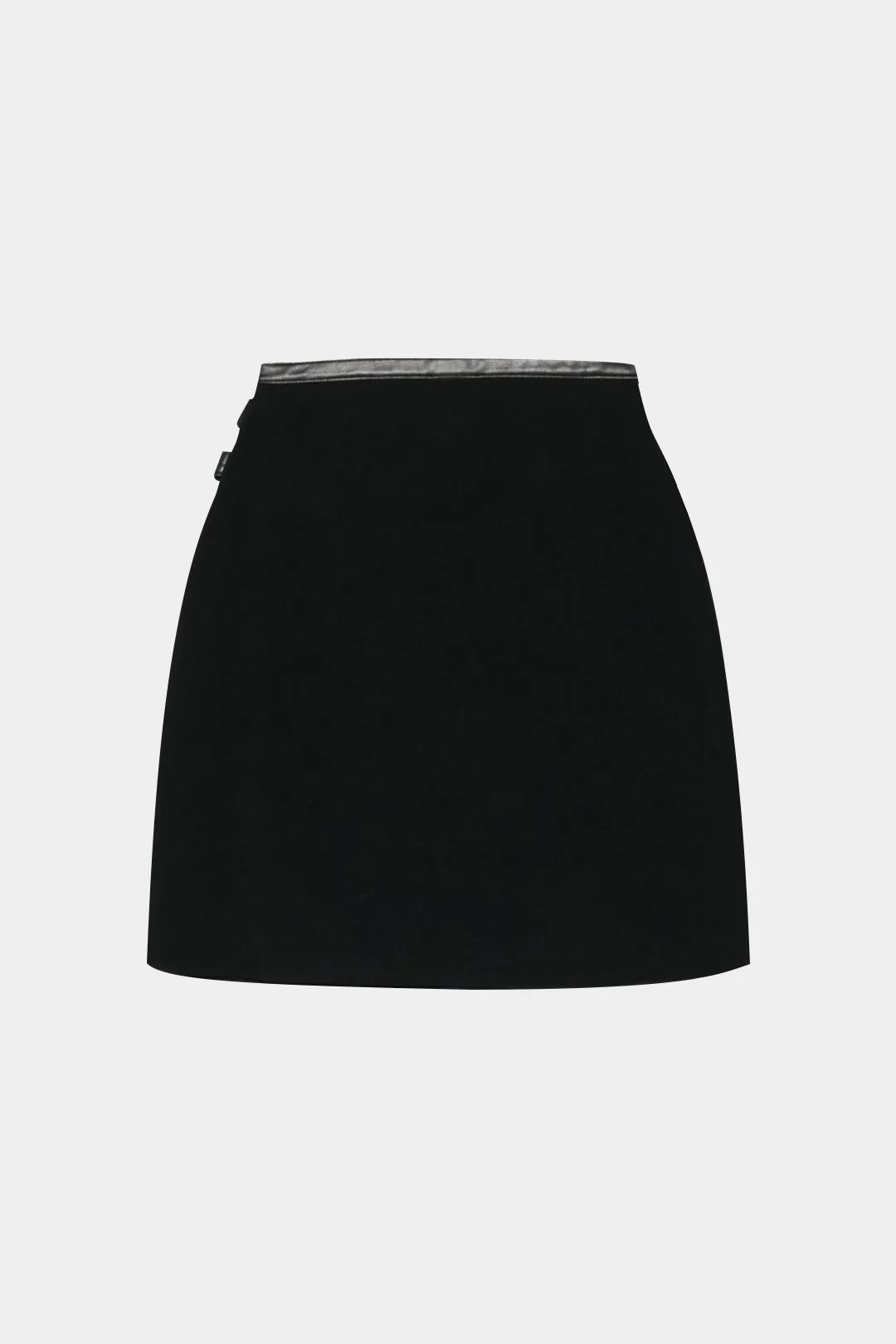Faux Leather Patchwork Skirt