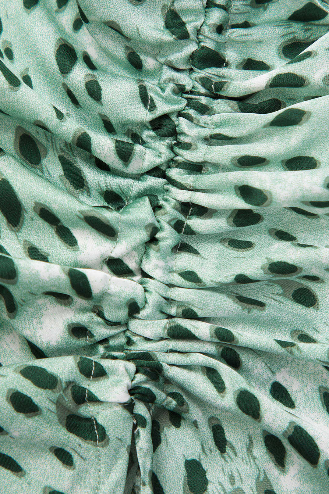 Leopard Print Drawstring Split Skirt