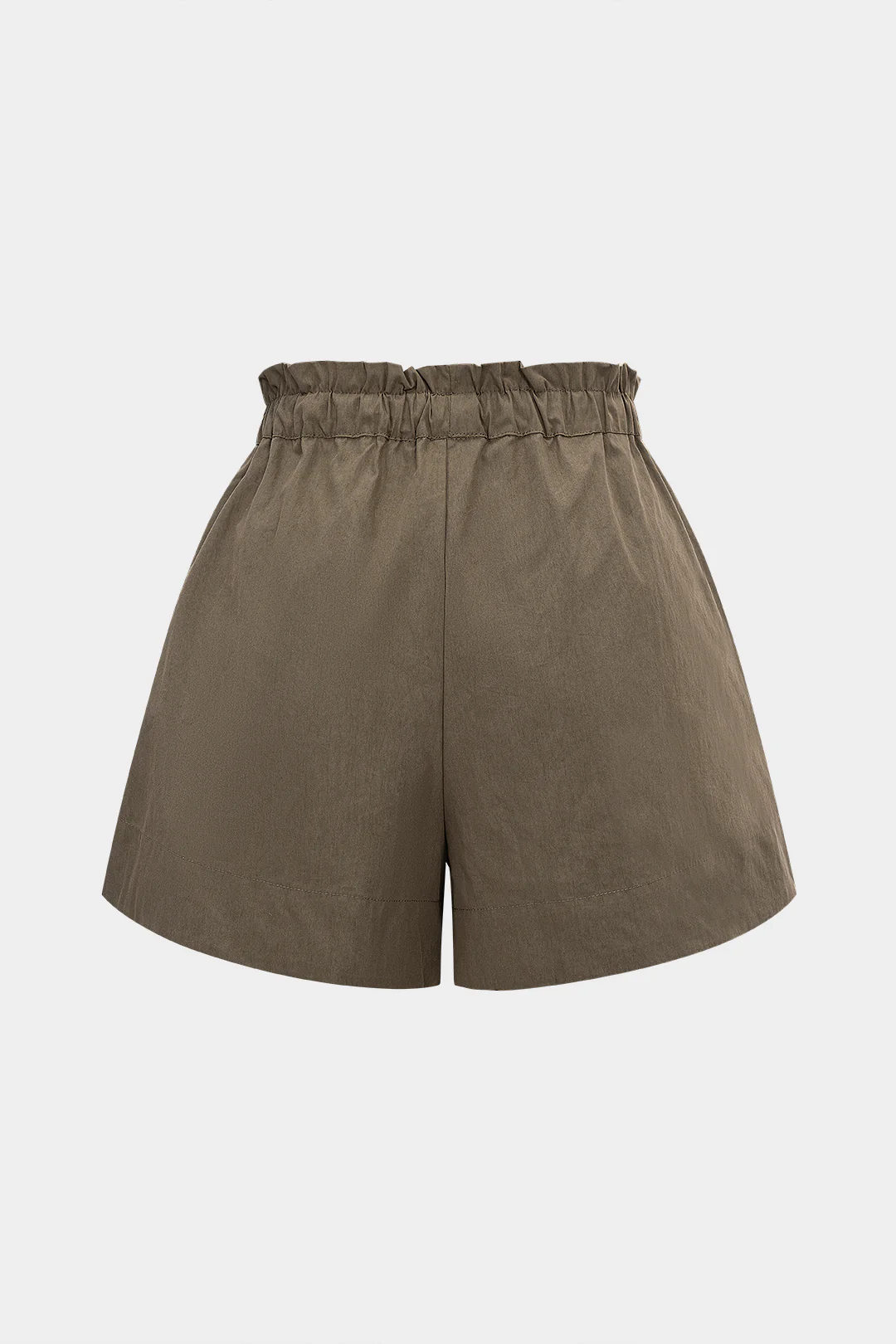 Tie-Up Ruched Pocket High-Waisted Shorts