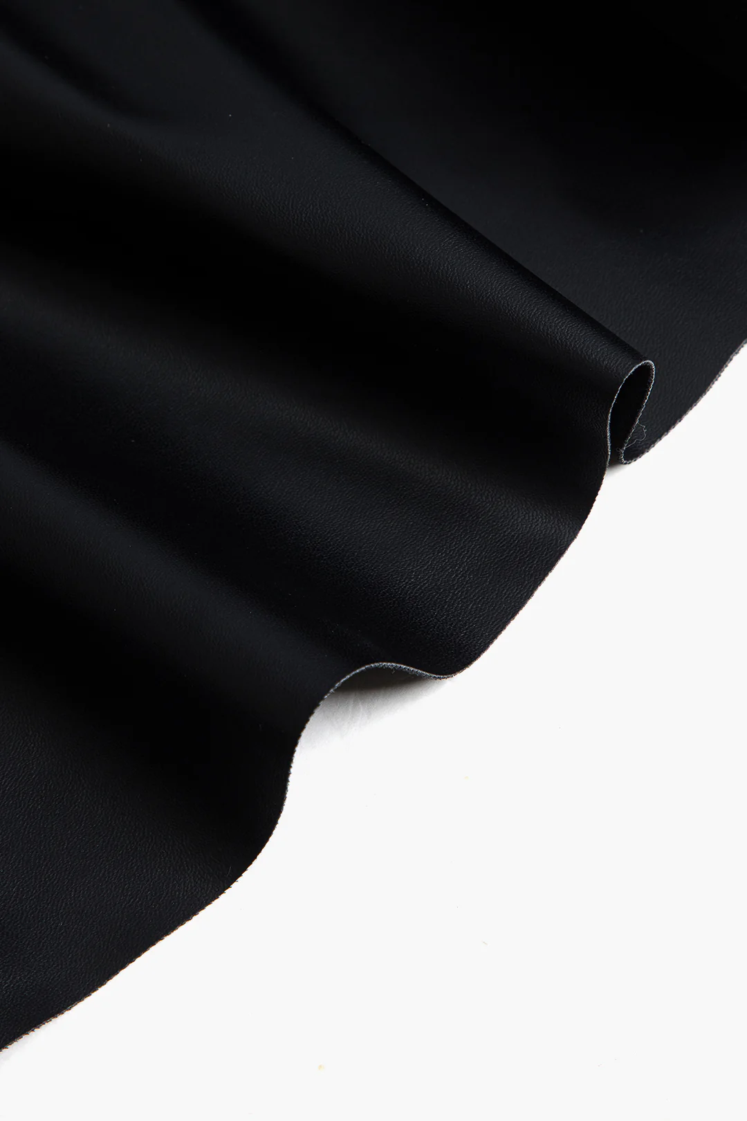 Faux Leather Button Scallop Edge Skirt