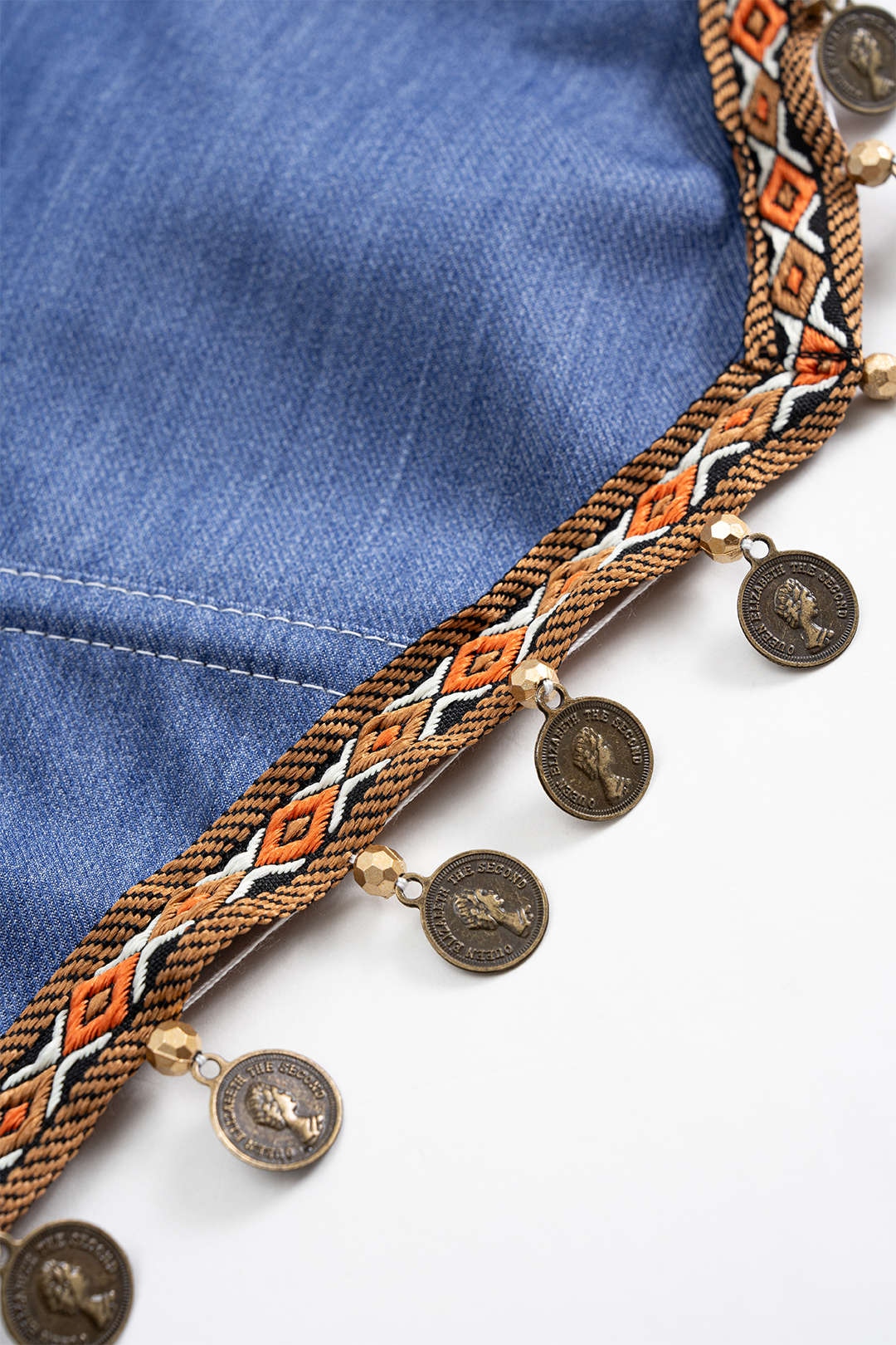 Fringe Trimmed Strapless Tube Top