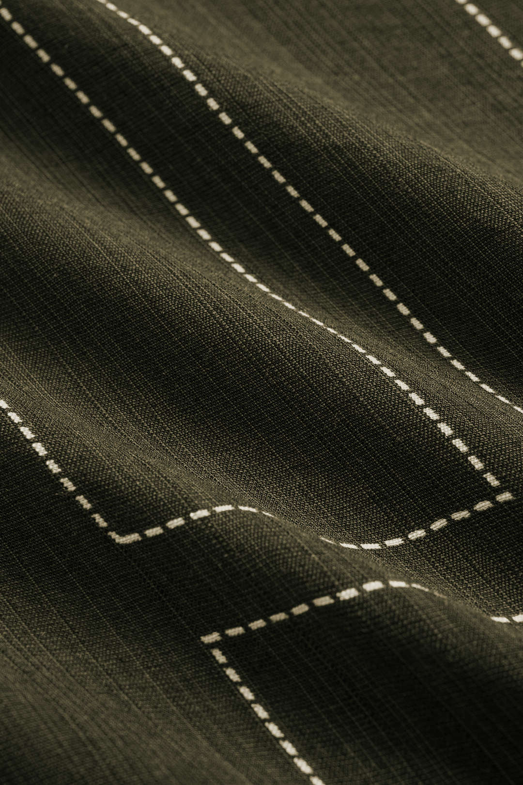 Linen Geometric Print Twist Knot Asymmetrical Ruched Skirt