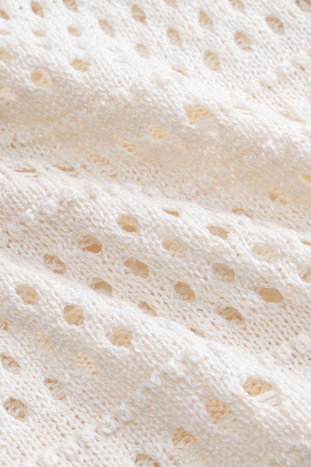 Hollowed-out Knit Tank Top and Skirt Set