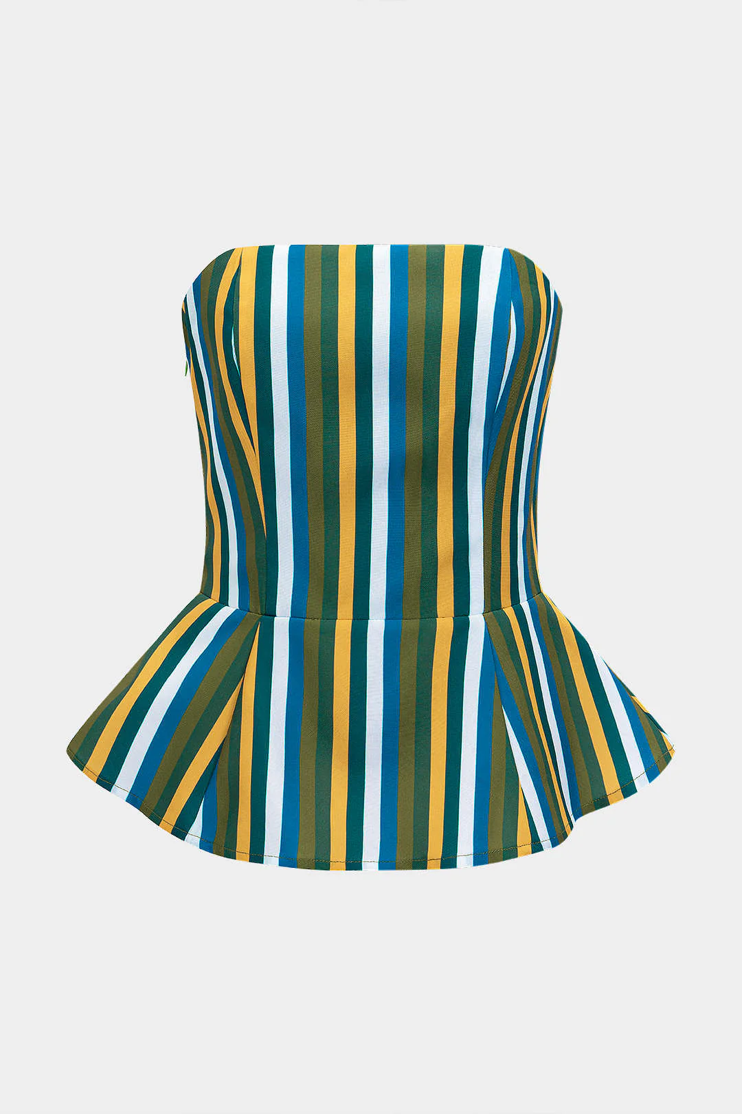 Contrast Stripe Strapless Tube Top