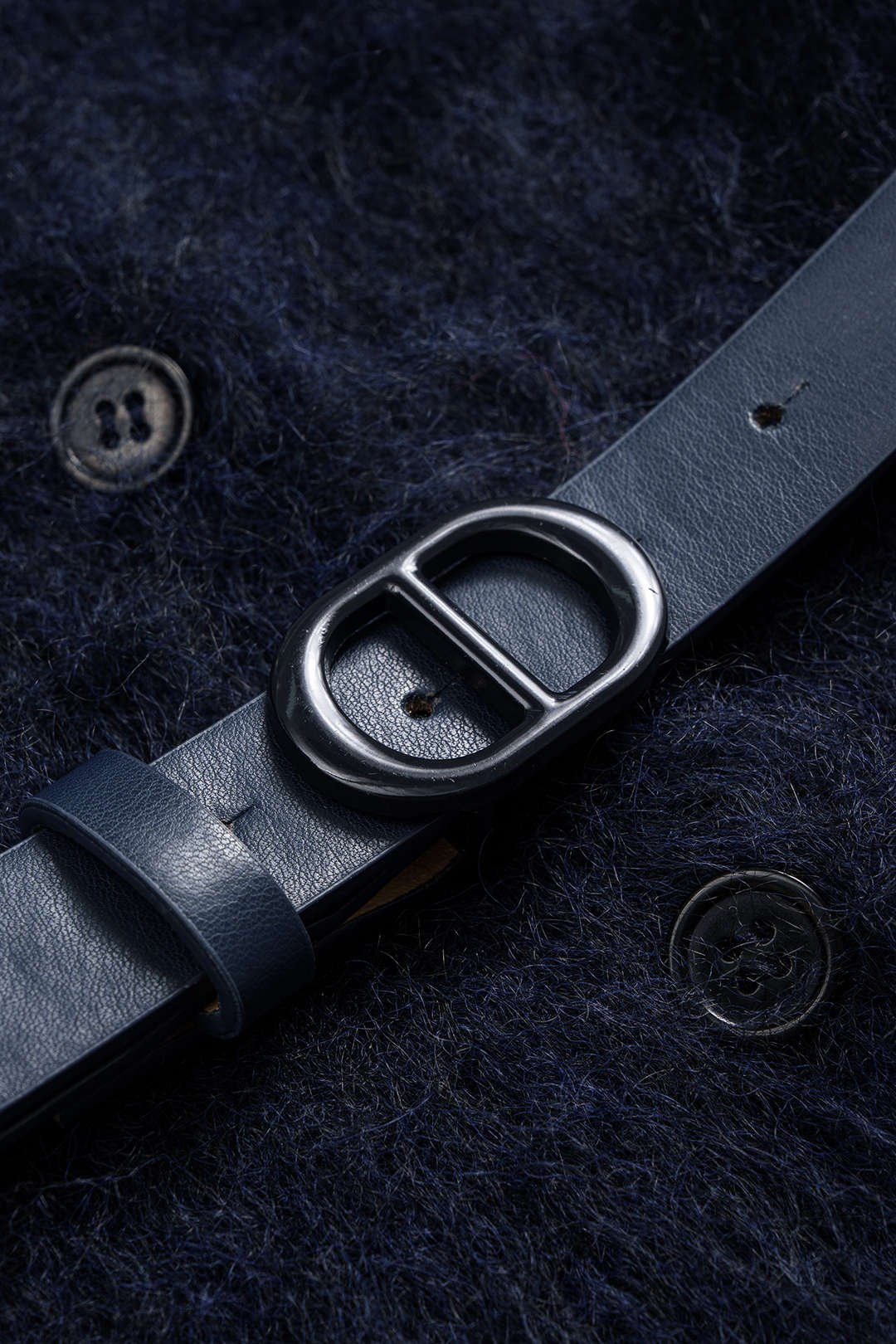 Knit Button Round Neck Belted Cardigan