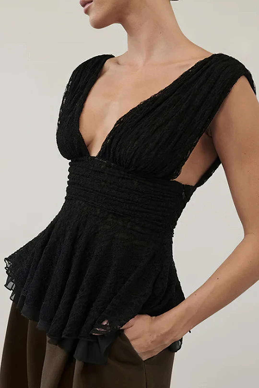 Deep V Neck Tank Top