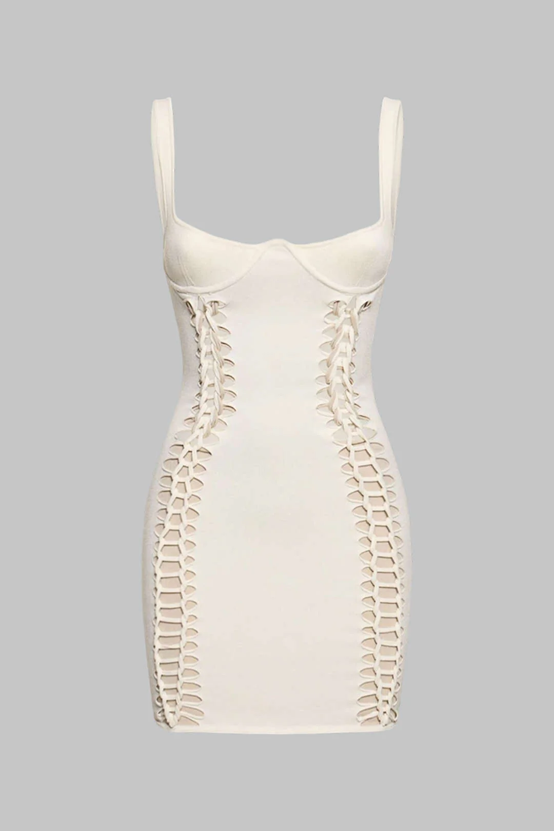 Braided Cut-Out Sleeveless Short Dress