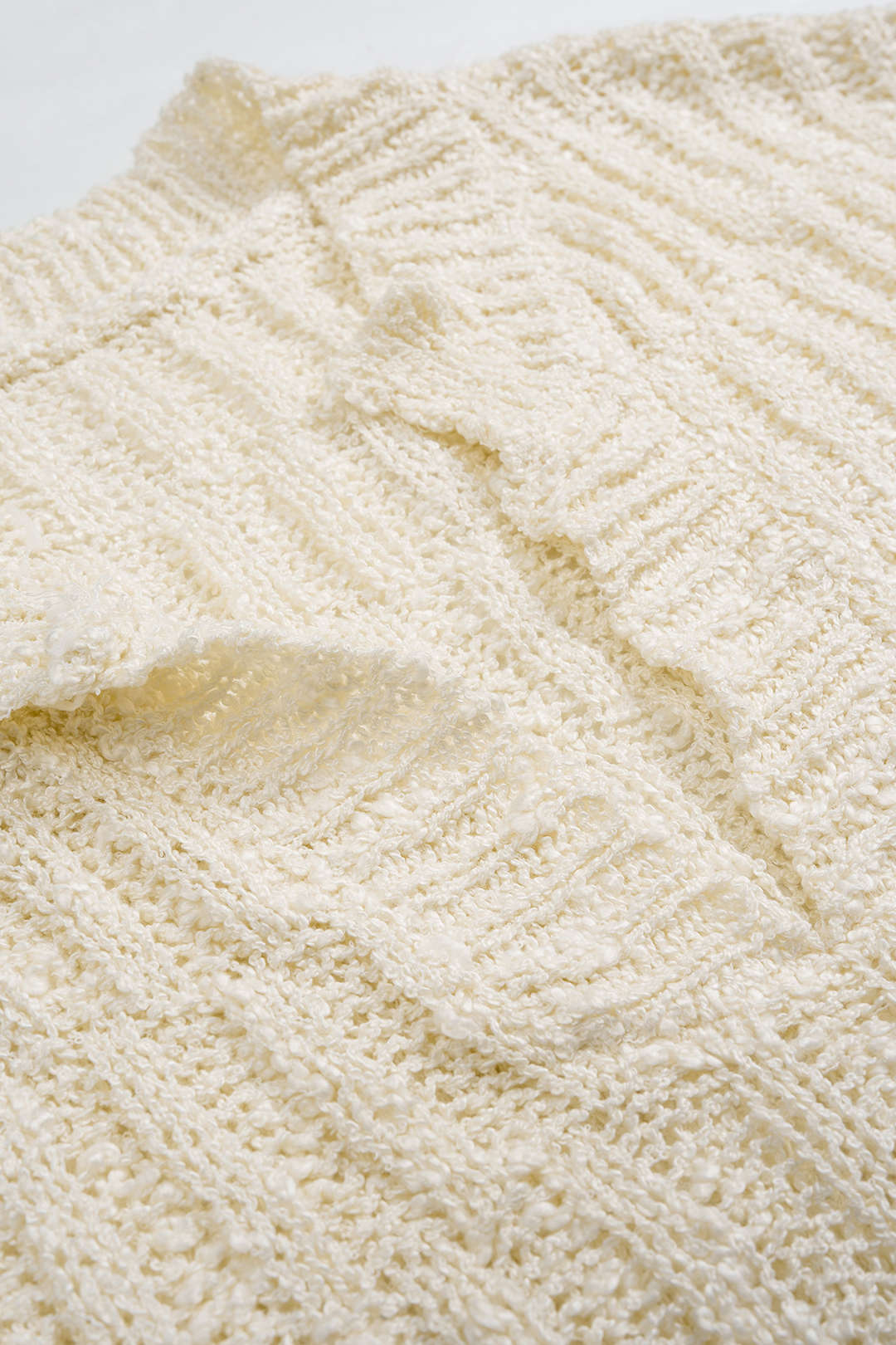 Knit Ribbed V-Neck Short-Sleeve Top