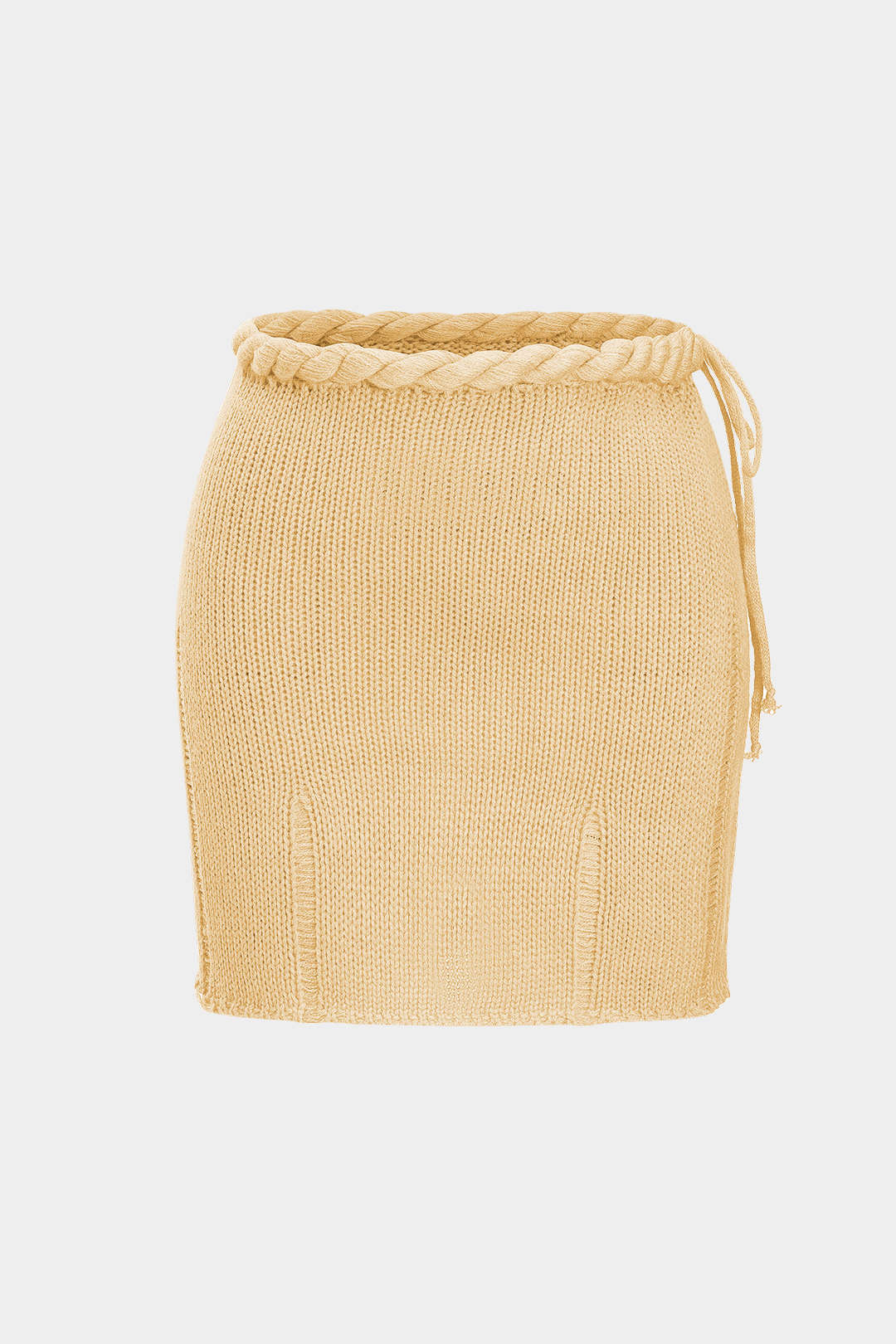 Knit Braided Tie-Up Skirt