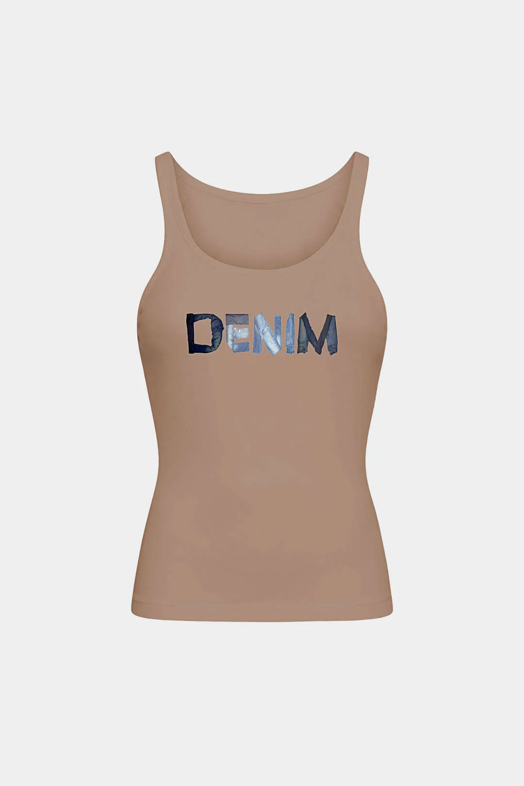 Printed Letter Sleeveless Tank Top