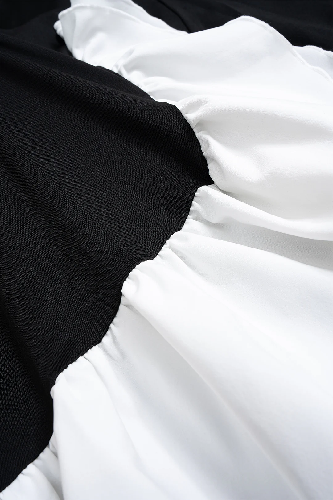 Contrast Halter Tie-Front Ruffle Asymmetrical Slip Maxi Dress