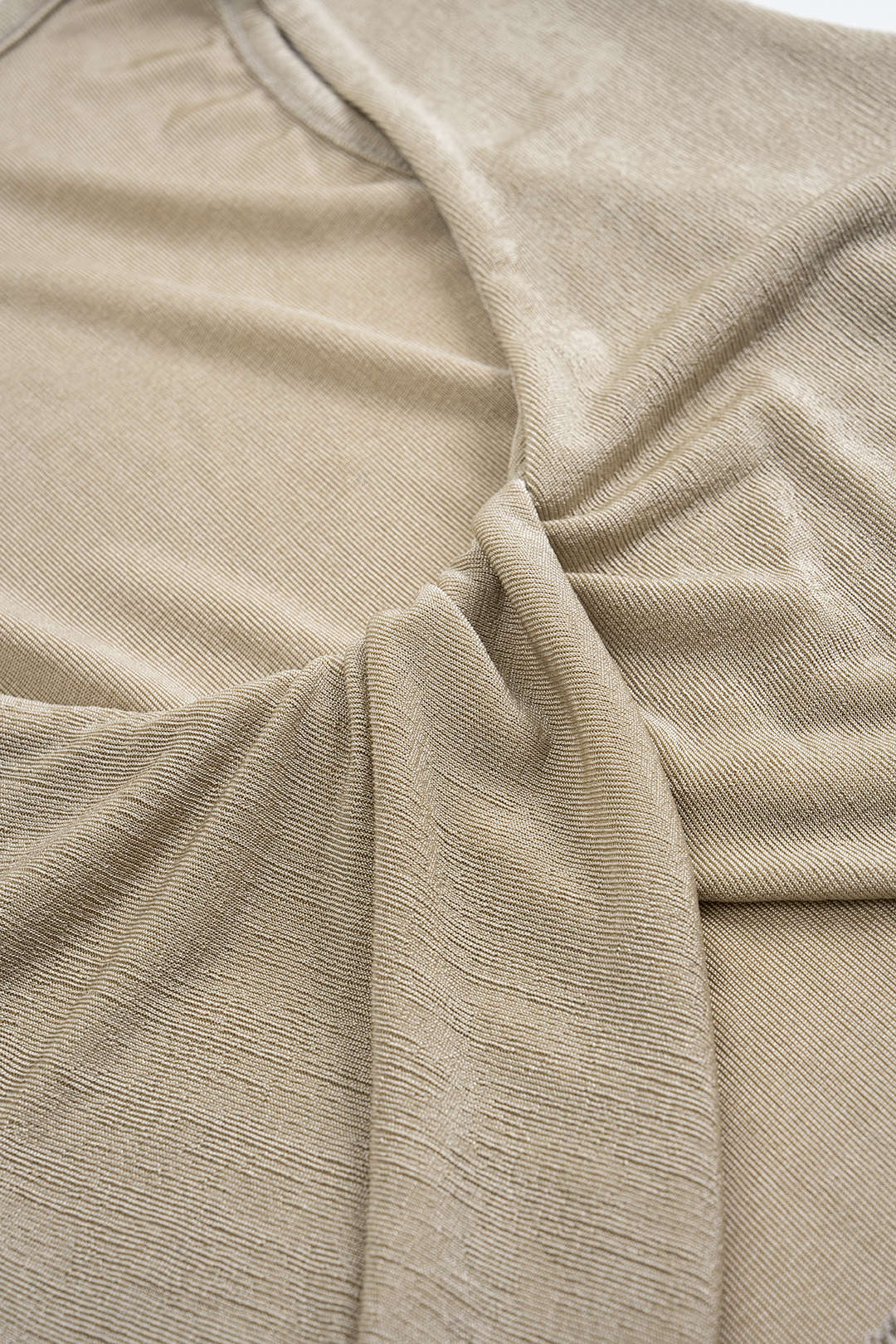 Ruched Twist Knot Tank Top And Ruched Slit Skirt Set