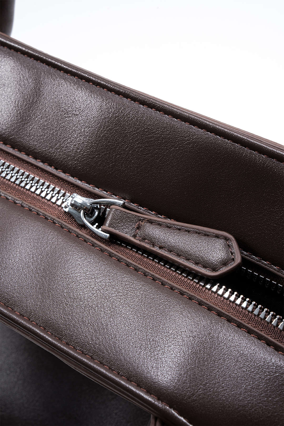 Faux Leather Solid Shoulder Bag